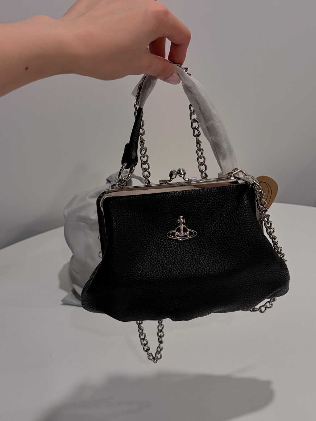 VW Granny Frame Purse - Matte Black