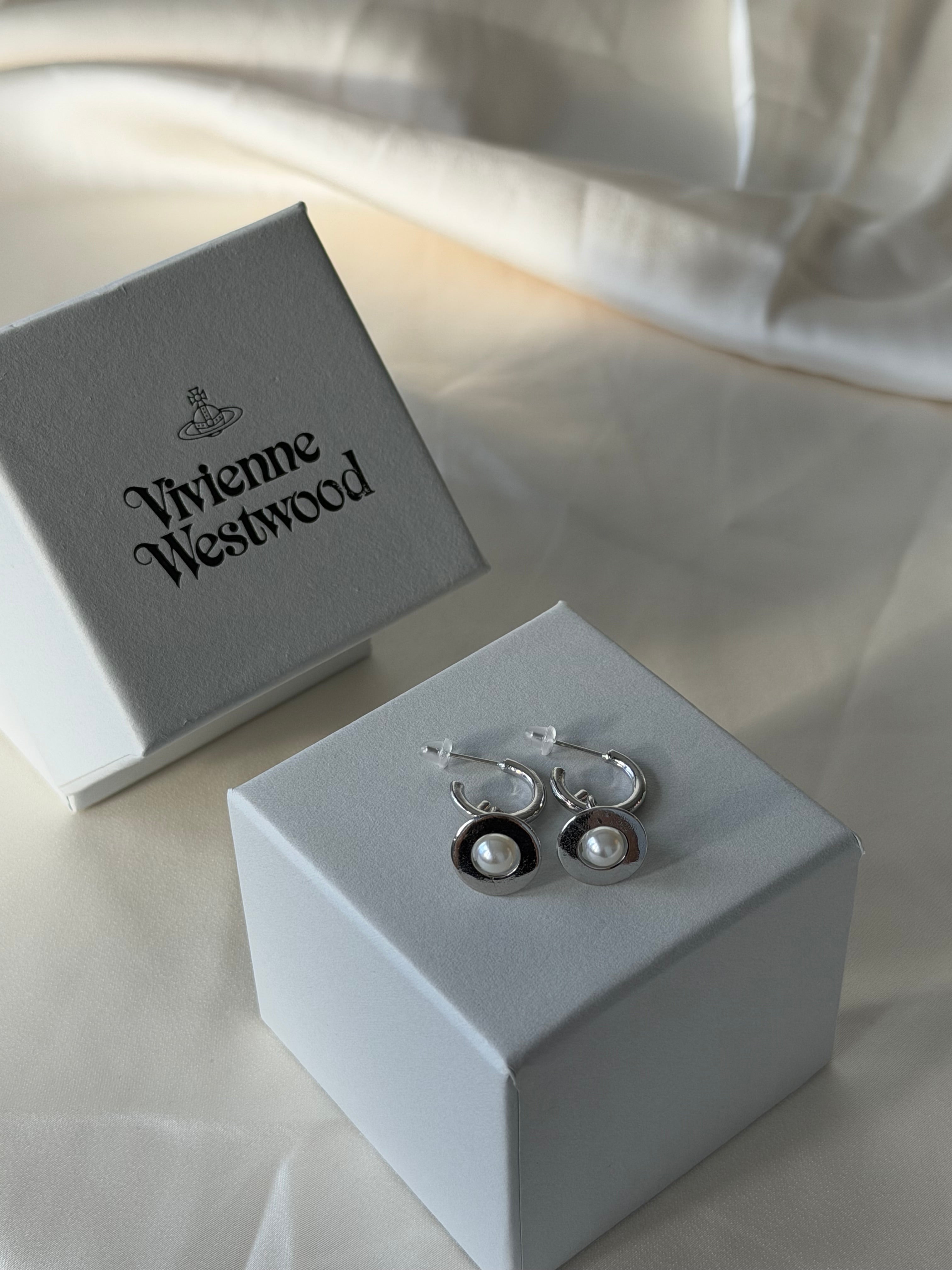 VW Pearl Orb Earrings