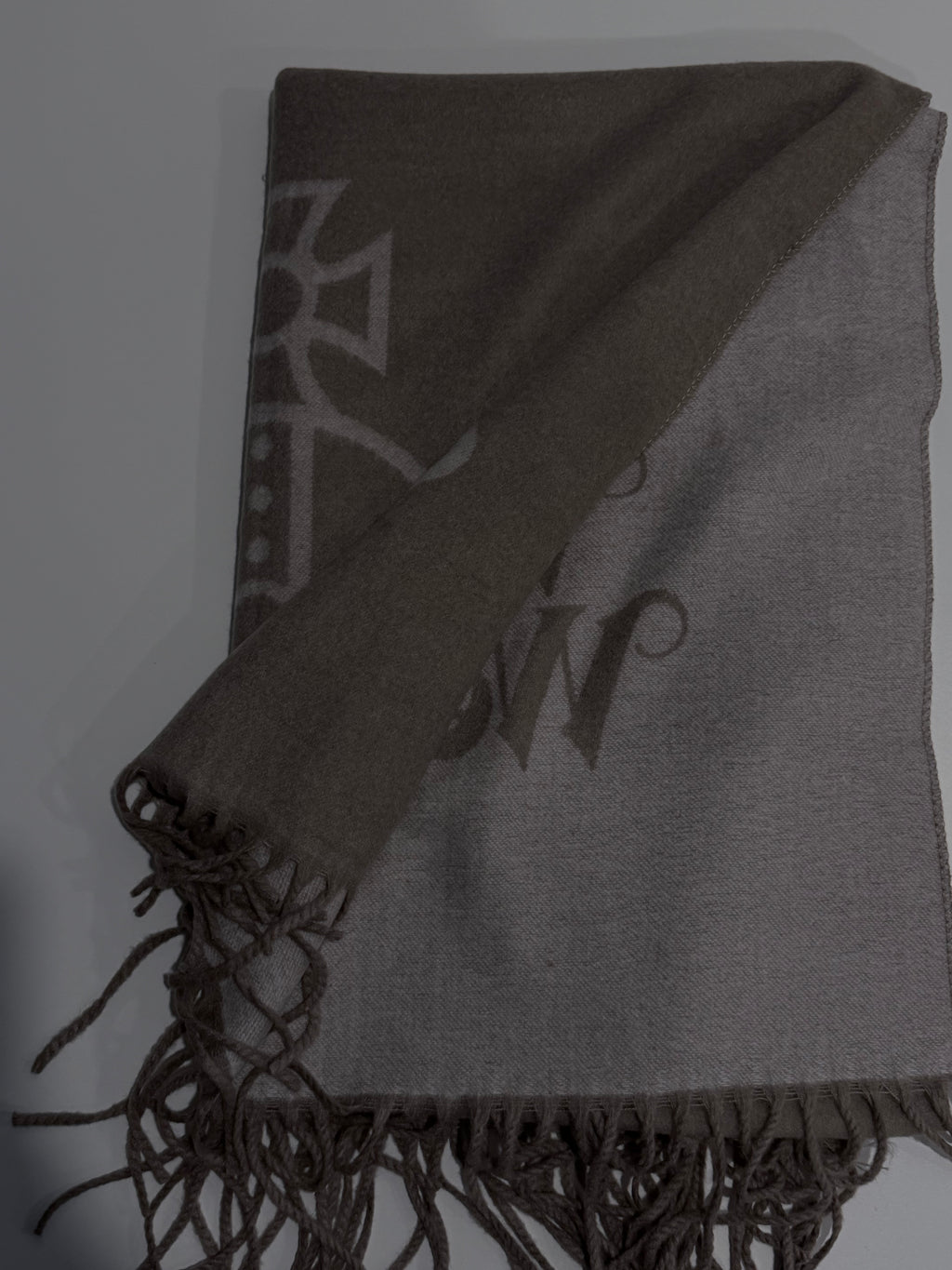 VW Single Orb And Lettering Scarf - Beige