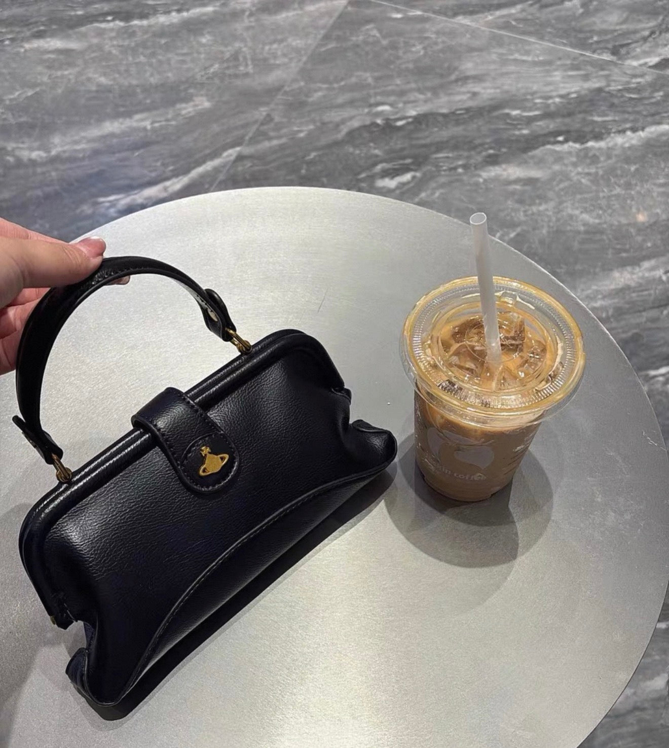 VW Jane Frame Purse - Matte Black