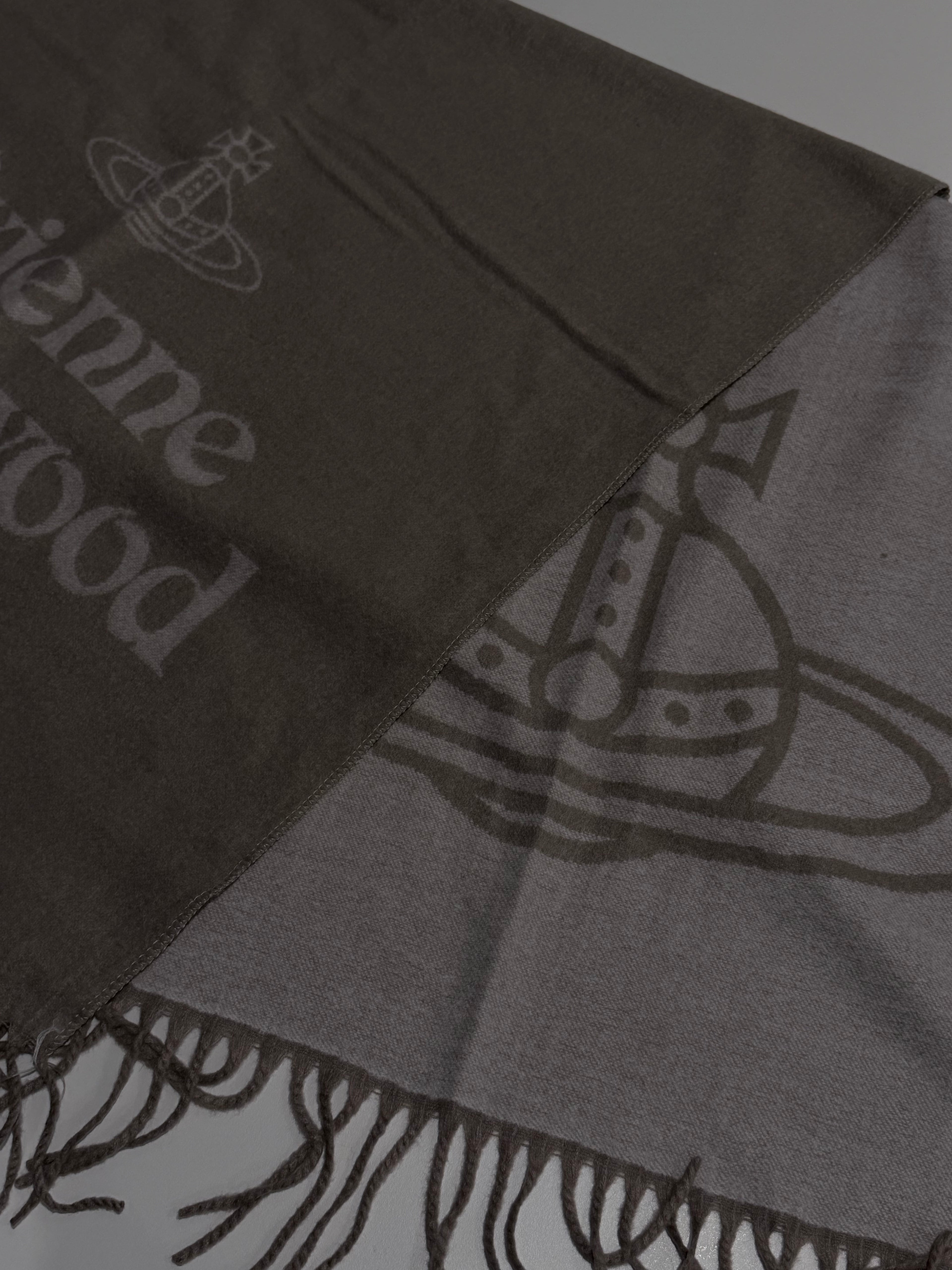 VW Single Orb And Lettering Scarf - Beige