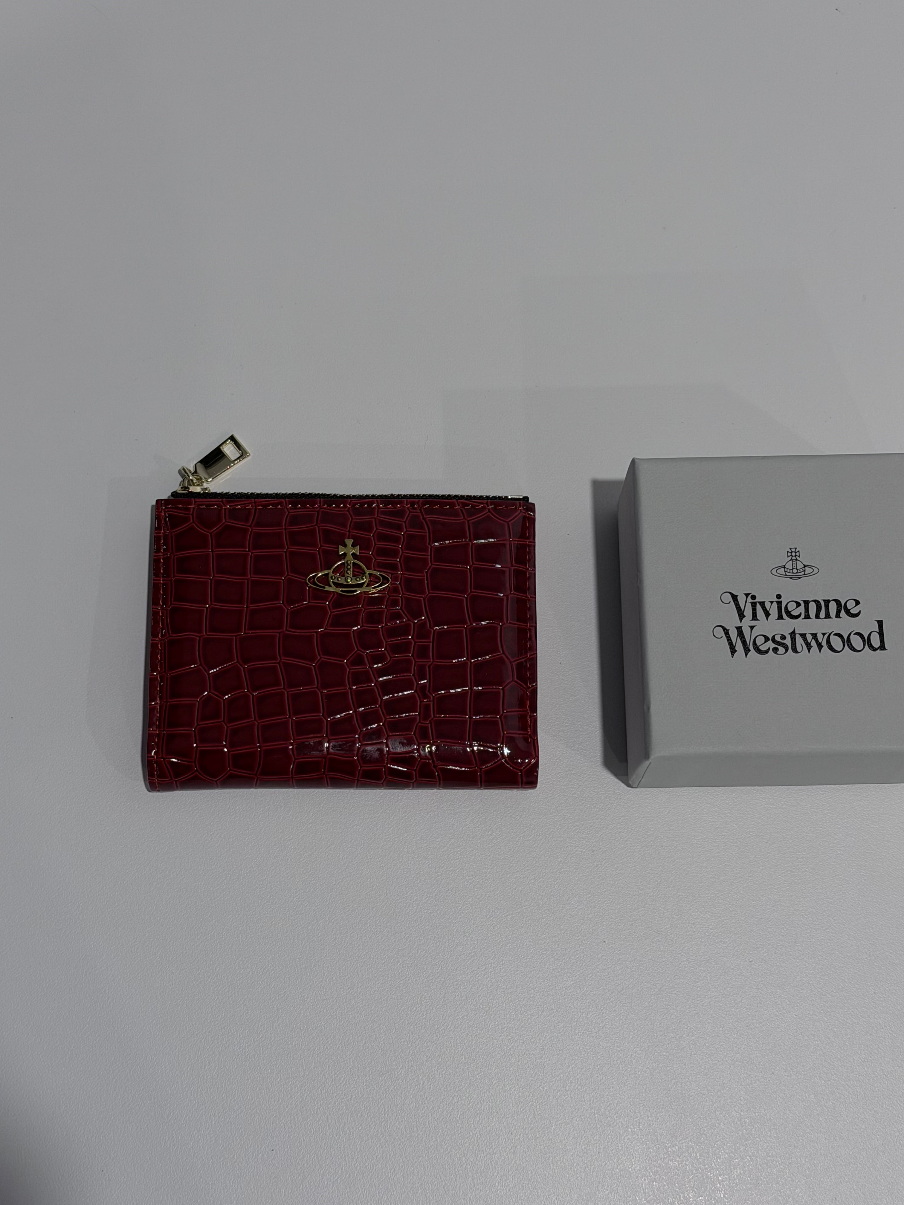 VW Slim Flap Purse - Maroon