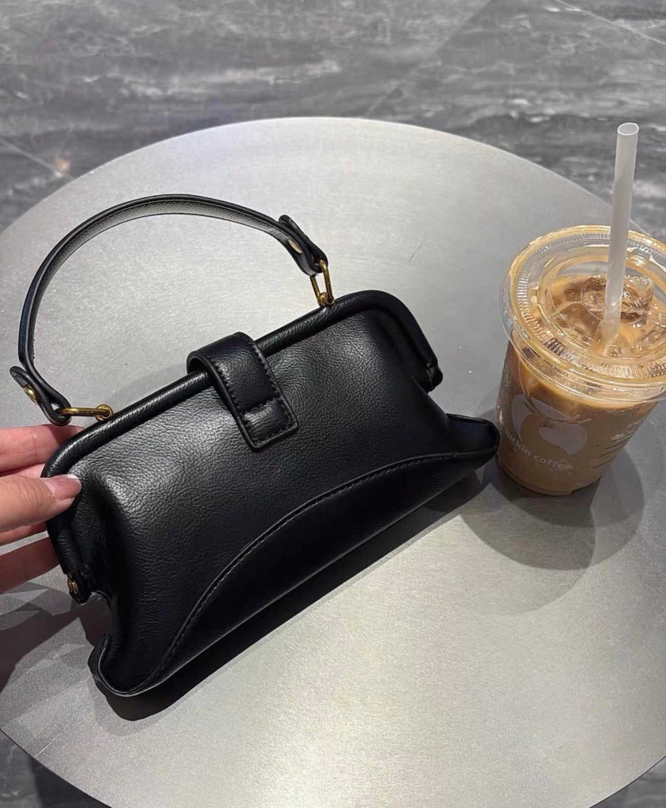 VW Jane Frame Purse - Matte Black