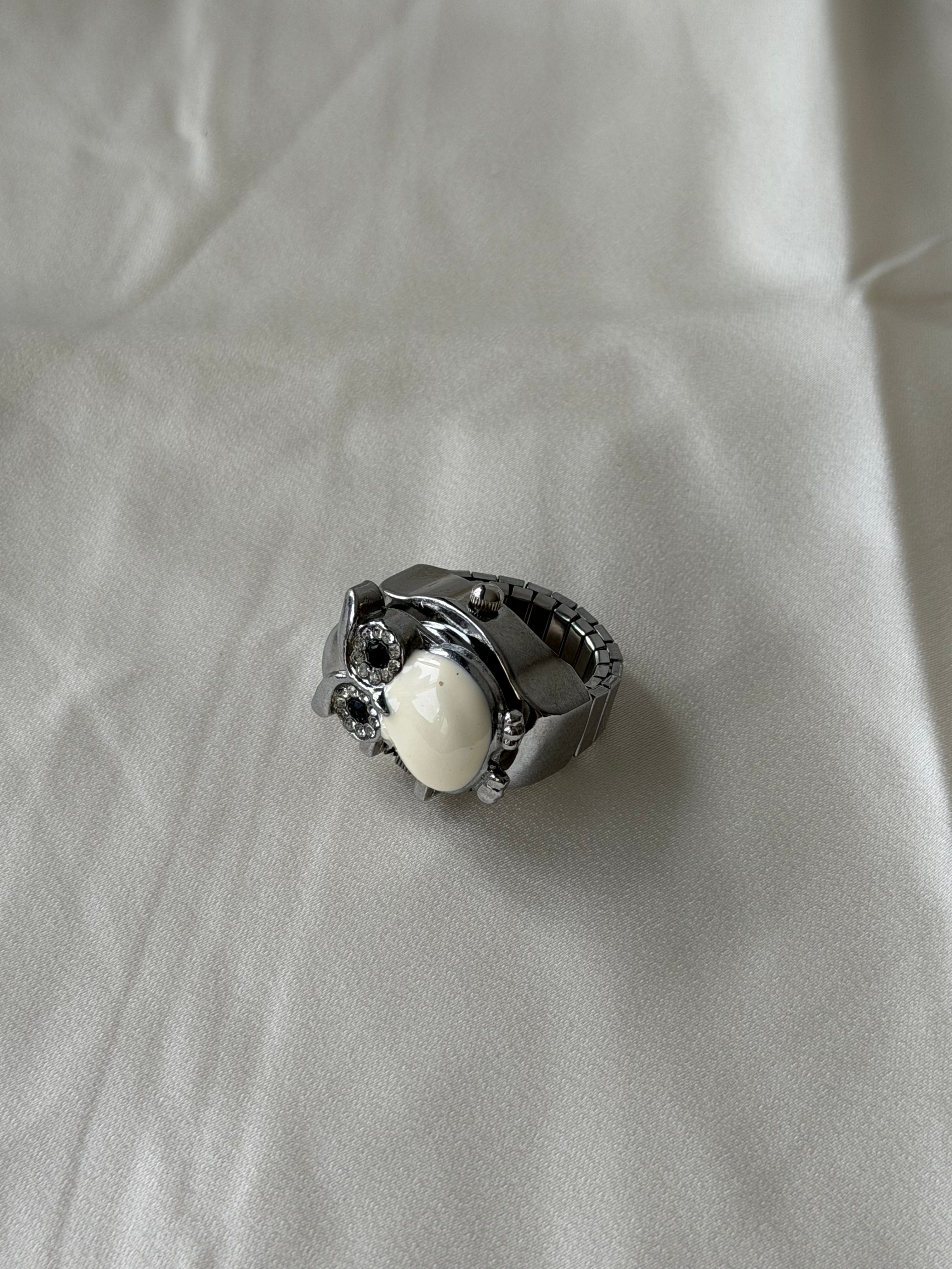 Owl Flip Watch Ring