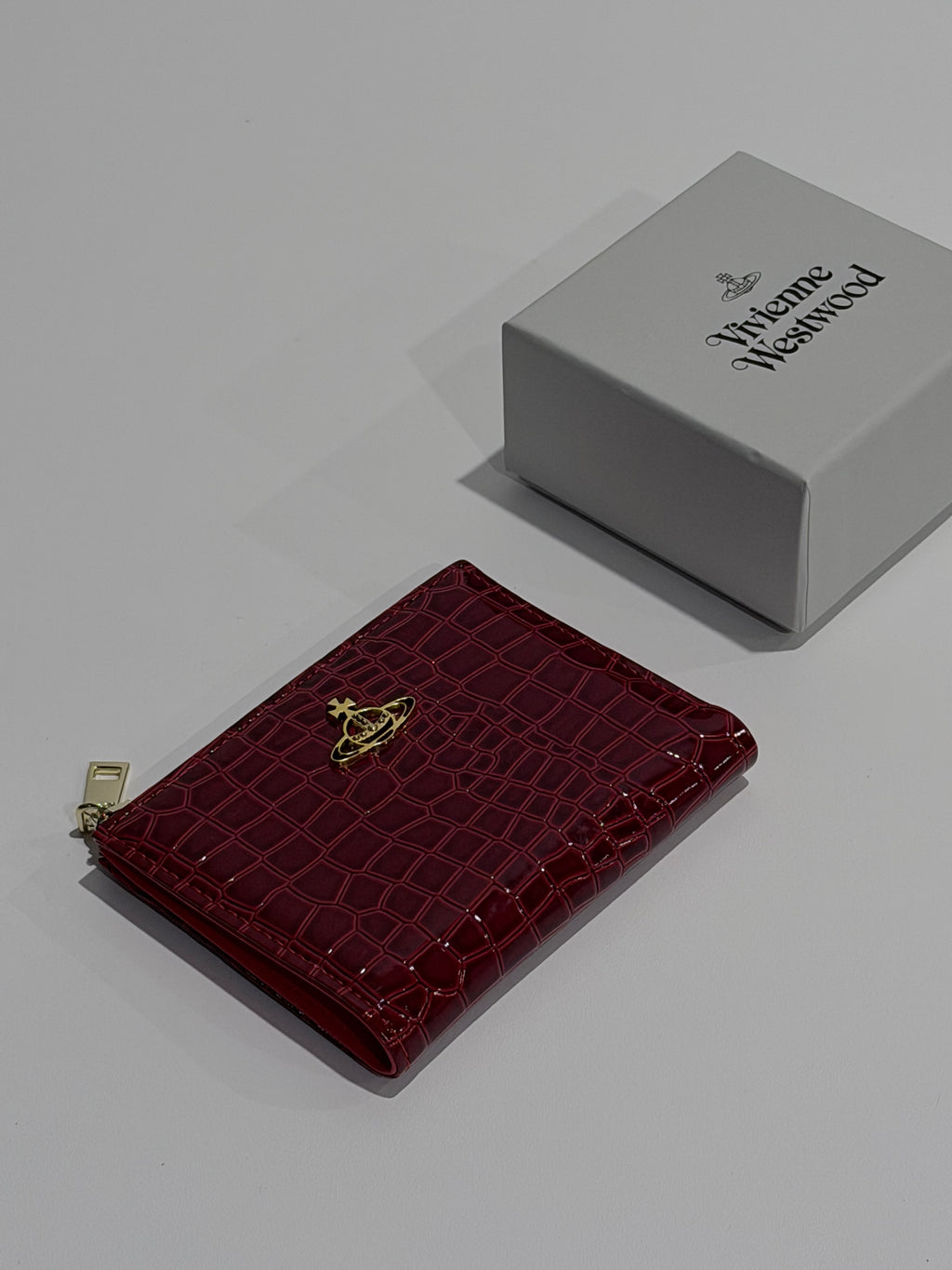 VW Slim Flap Purse - Maroon