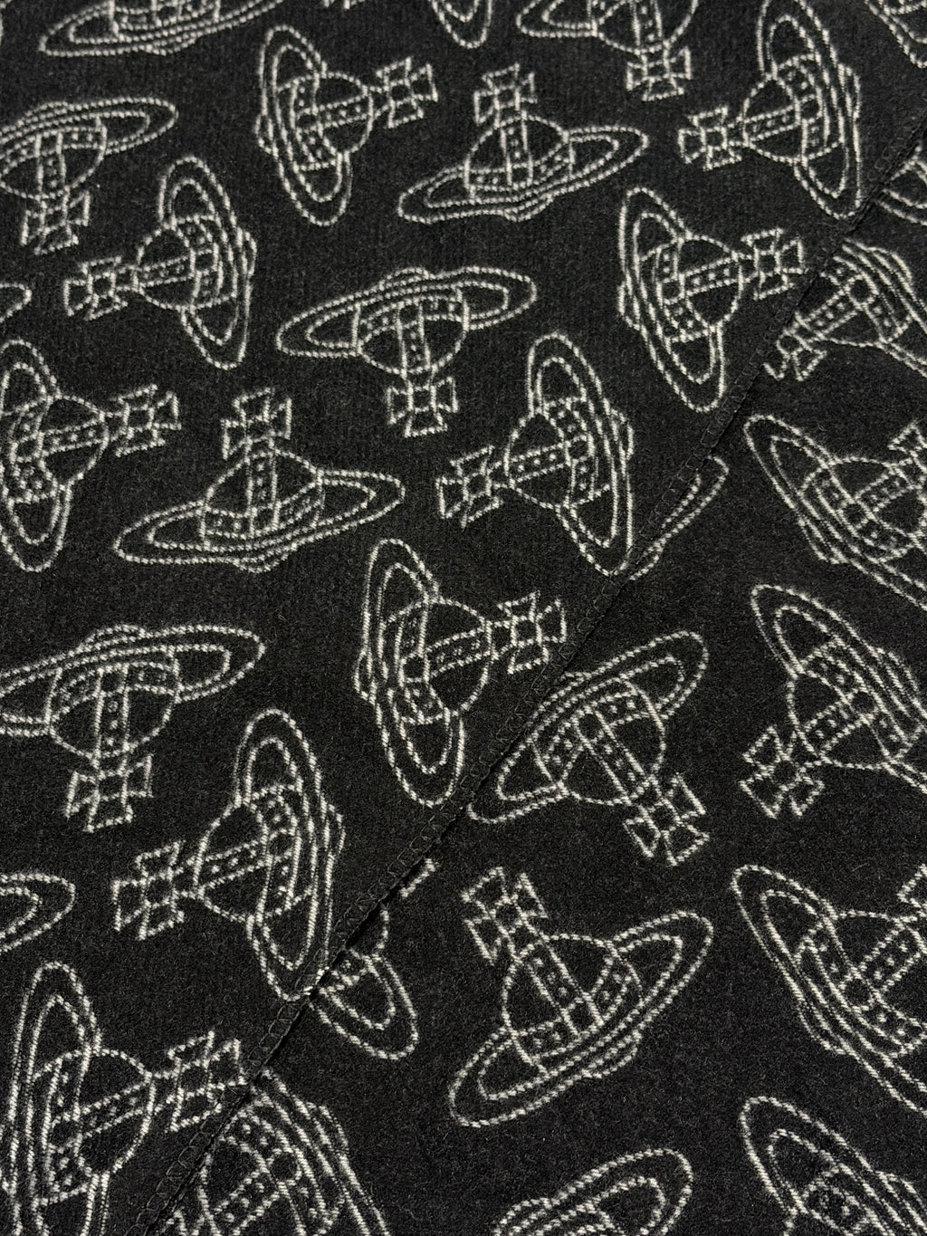 VW Double Side Allover Orb Print Scarf - Dark Gray