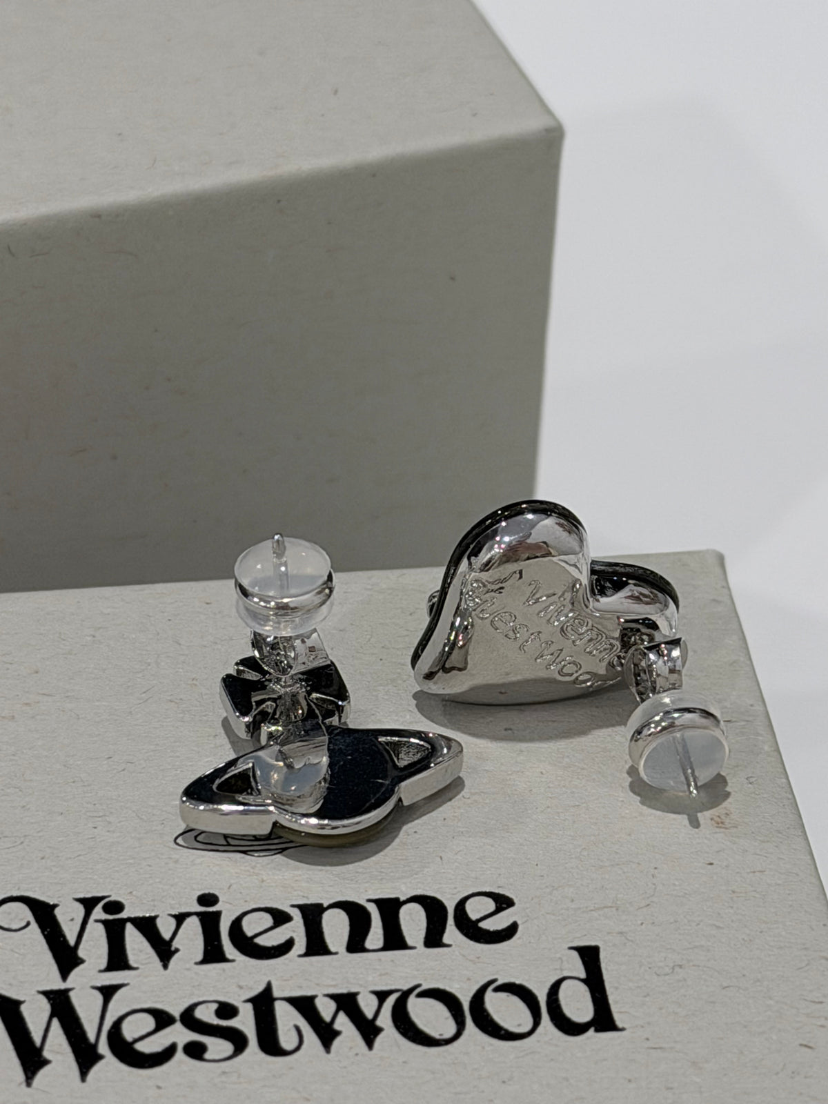 Boucles d'oreilles Duo Cœur et Orbe VW - Noir