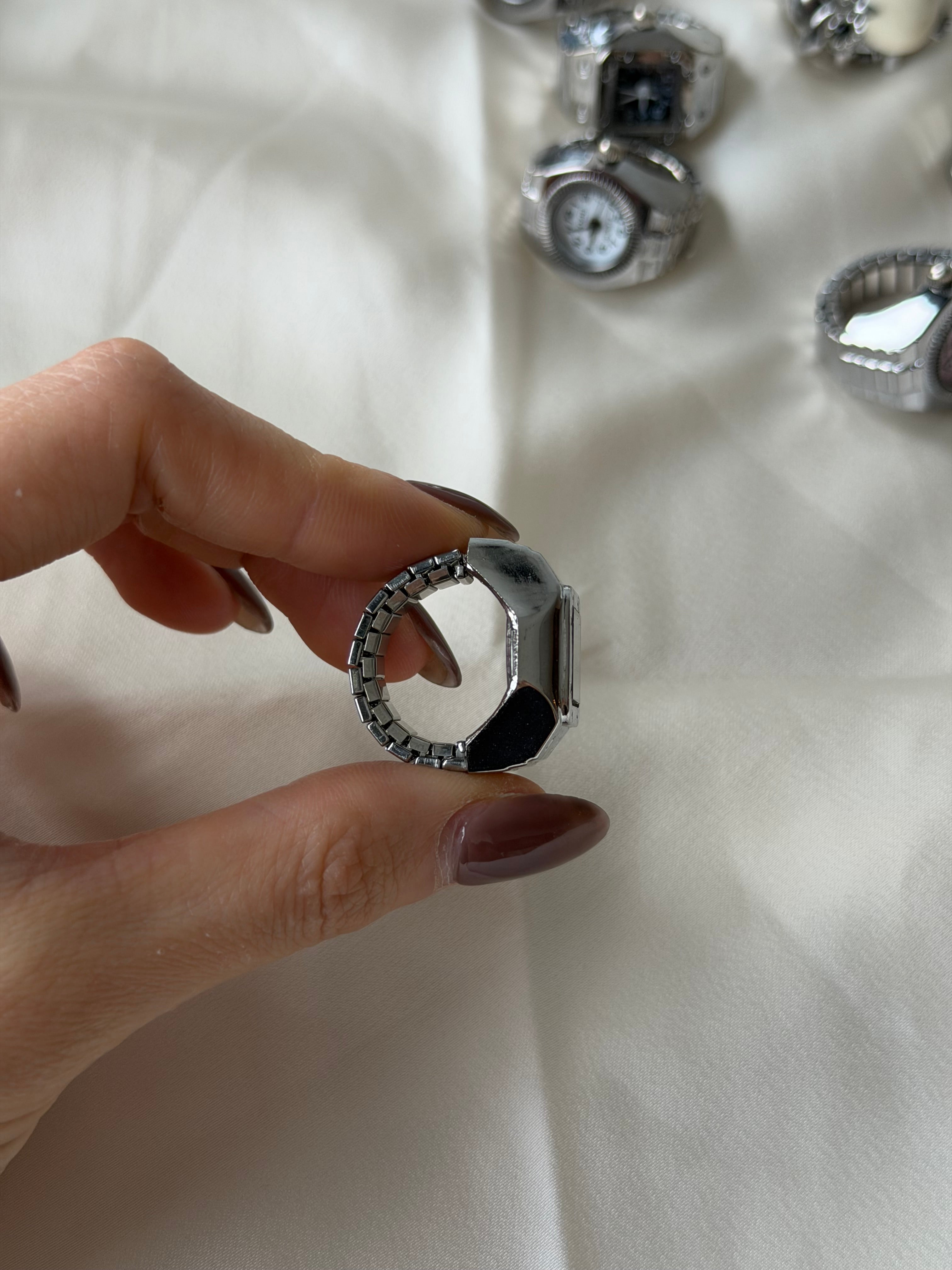 Santos Watch Ring - Silver White