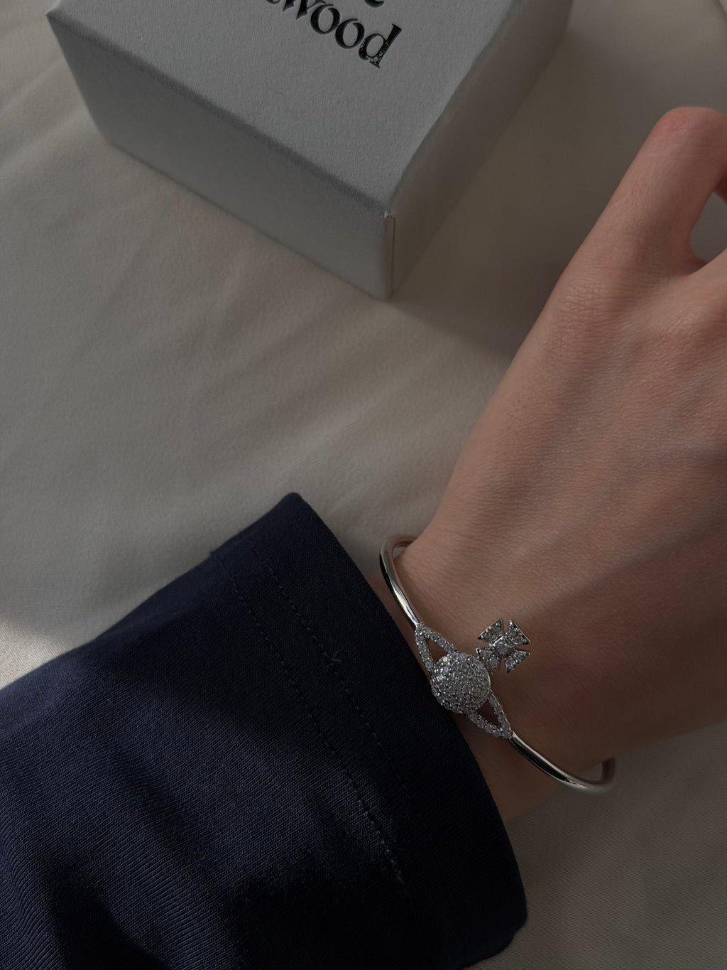 VW Mini Bas Relief Open Cuff Bracelet - Silver