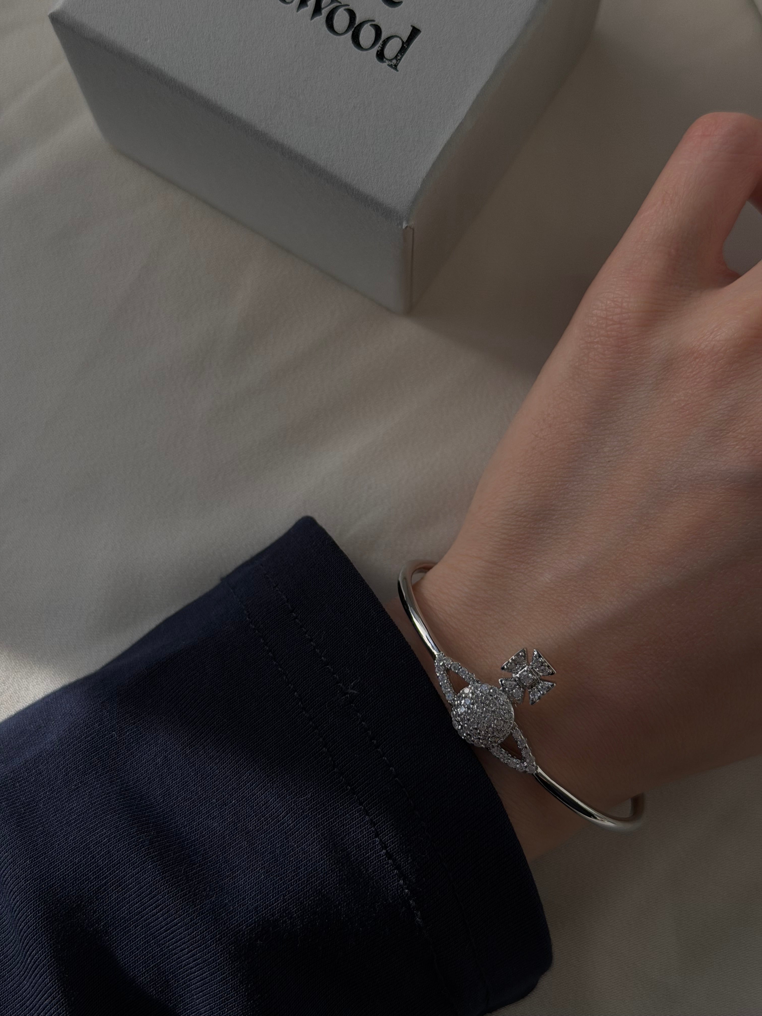 VW Mini Bas Relief Open Cuff Bracelet - Silver