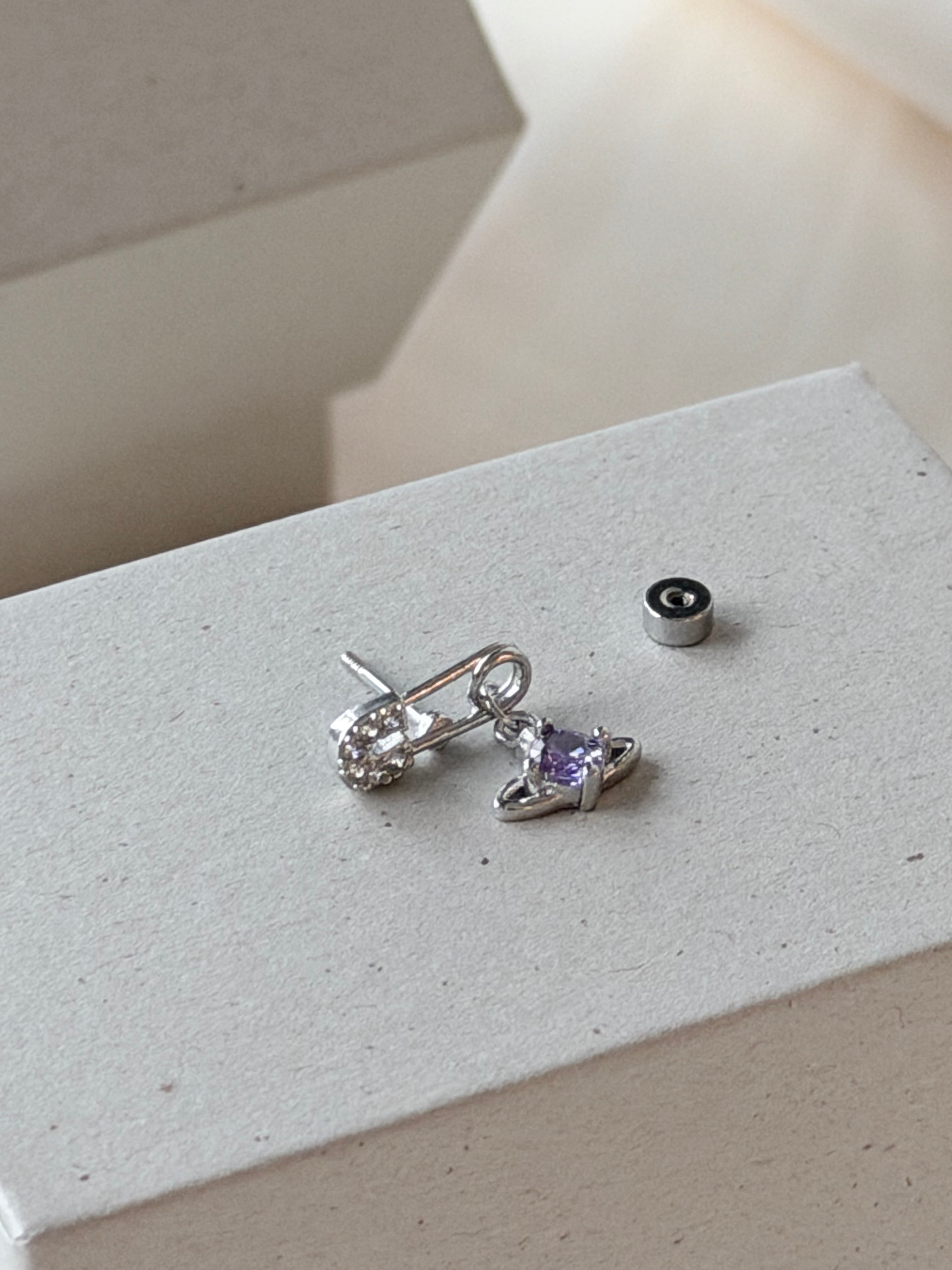 VW Mini Lucrece Earring - Purple