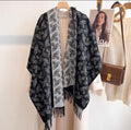 VW Double Side Allover Orb Print Scarf - Dark Gray