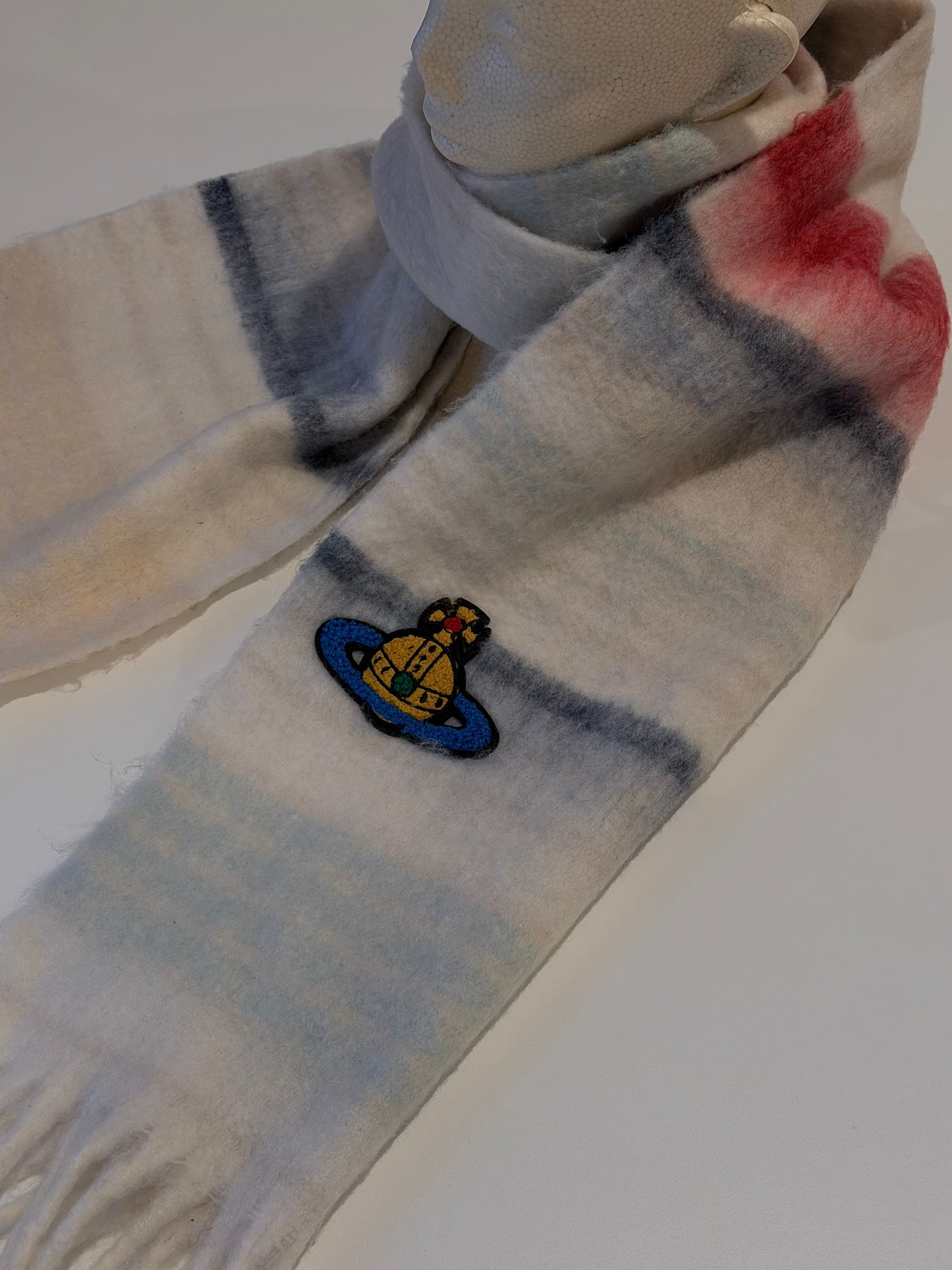 VW Orb Embroidered Scarf - White