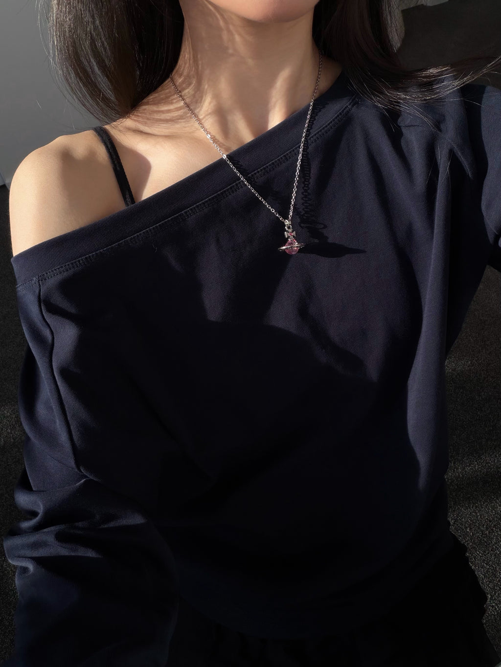 VW Orb Pendant Necklace - Pink