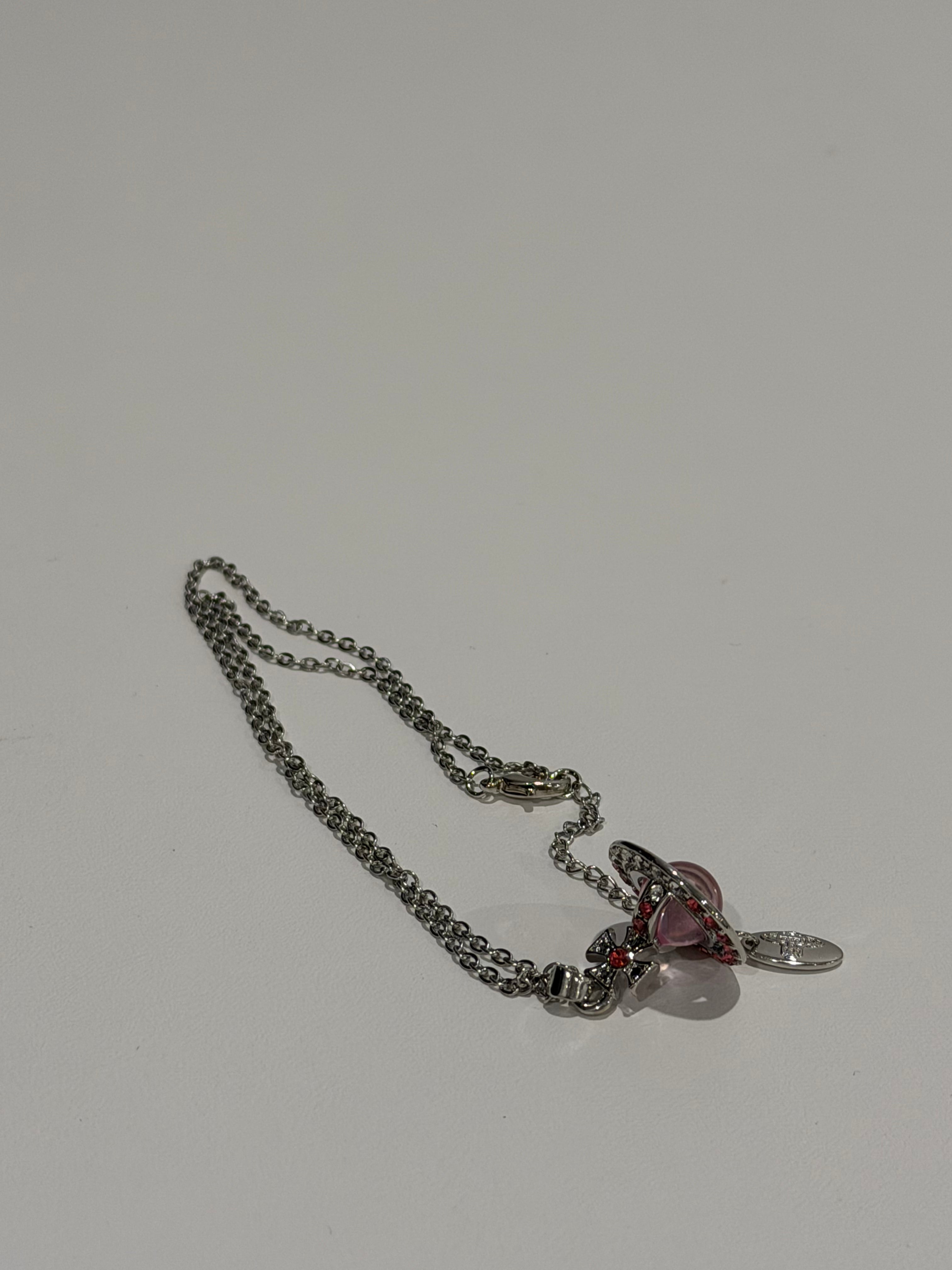 VW Orb Pendant Necklace - Pink