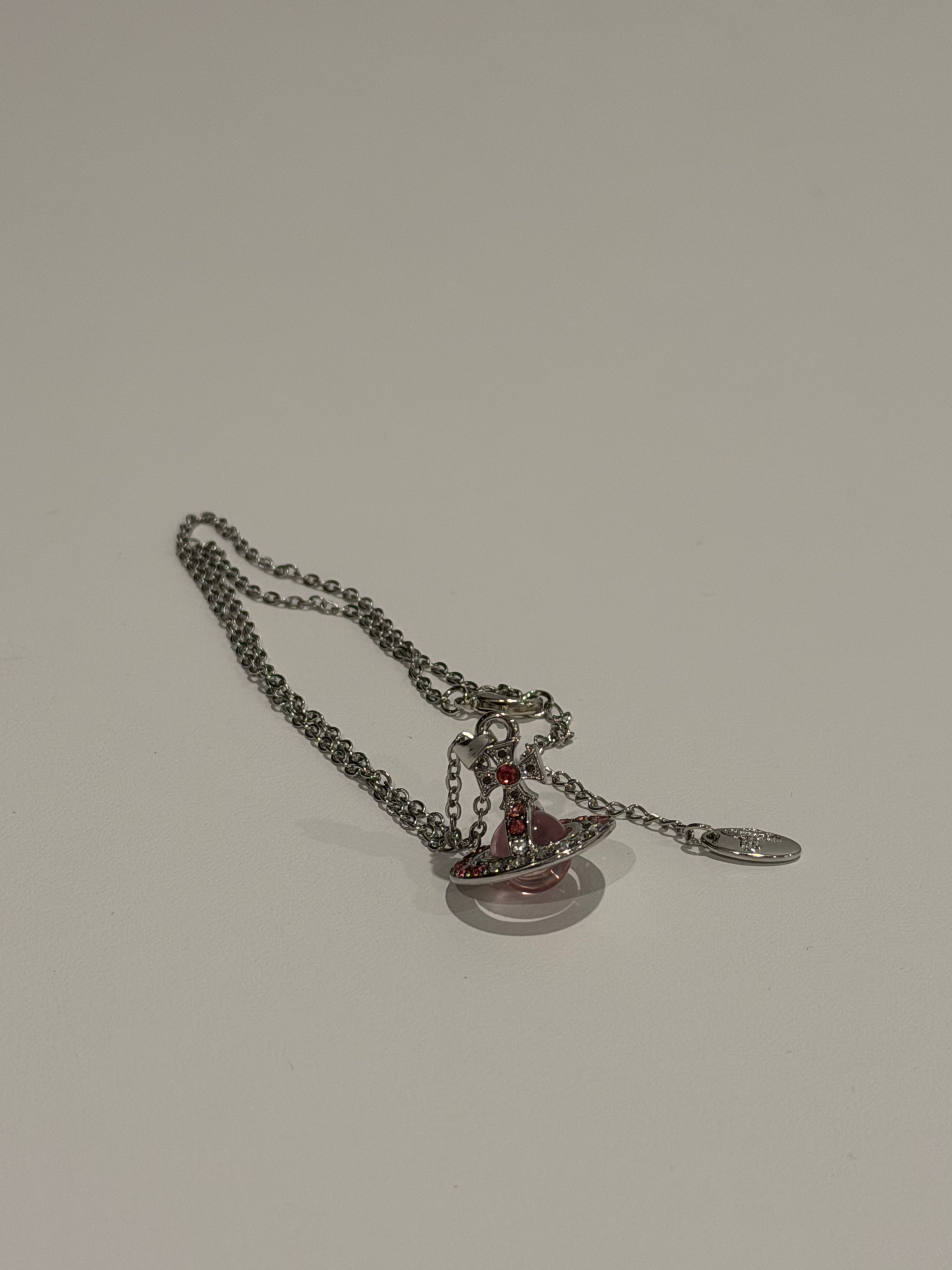 VW Orb Pendant Necklace - Pink