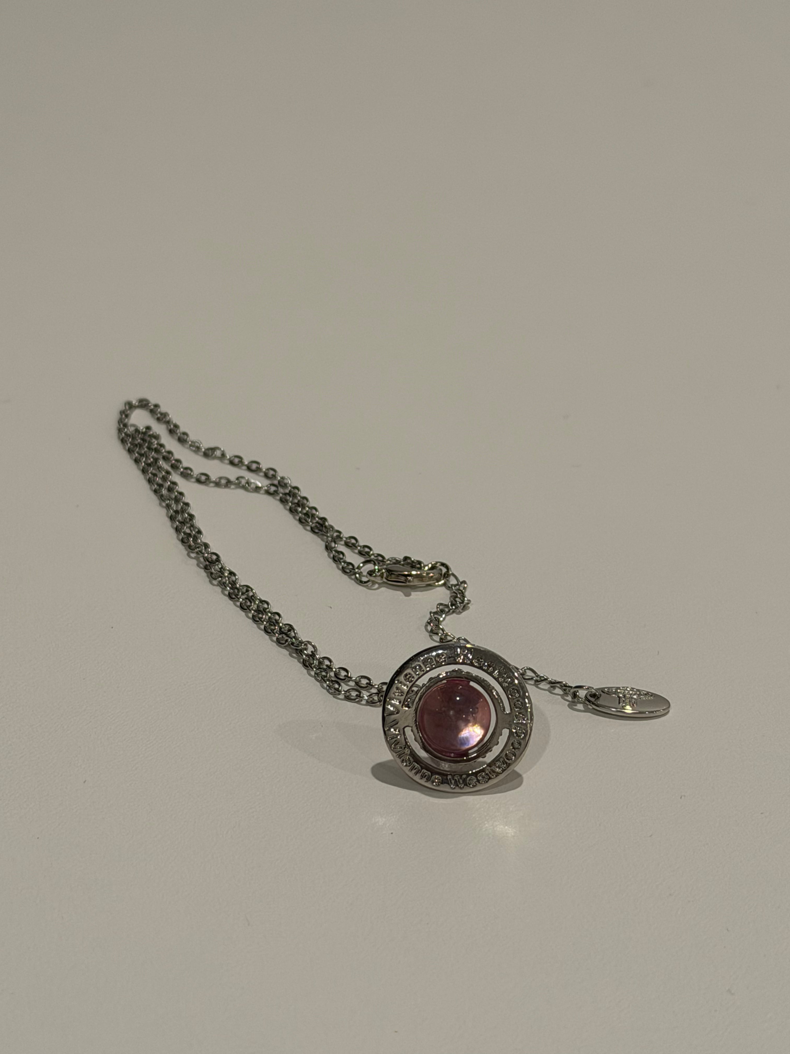 VW Orb Pendant Necklace - Pink