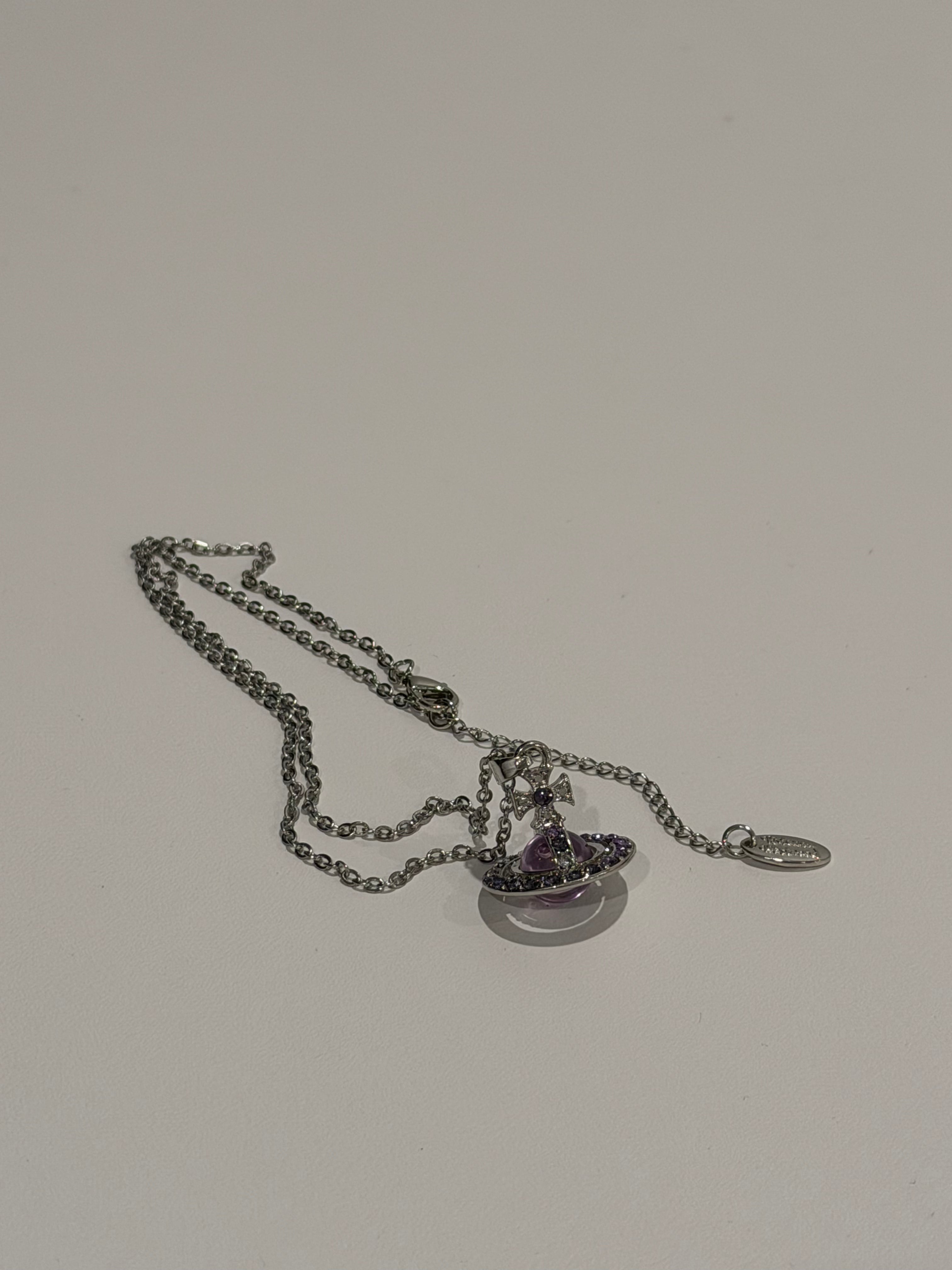 VW Orb Pendant Necklace - Lavender