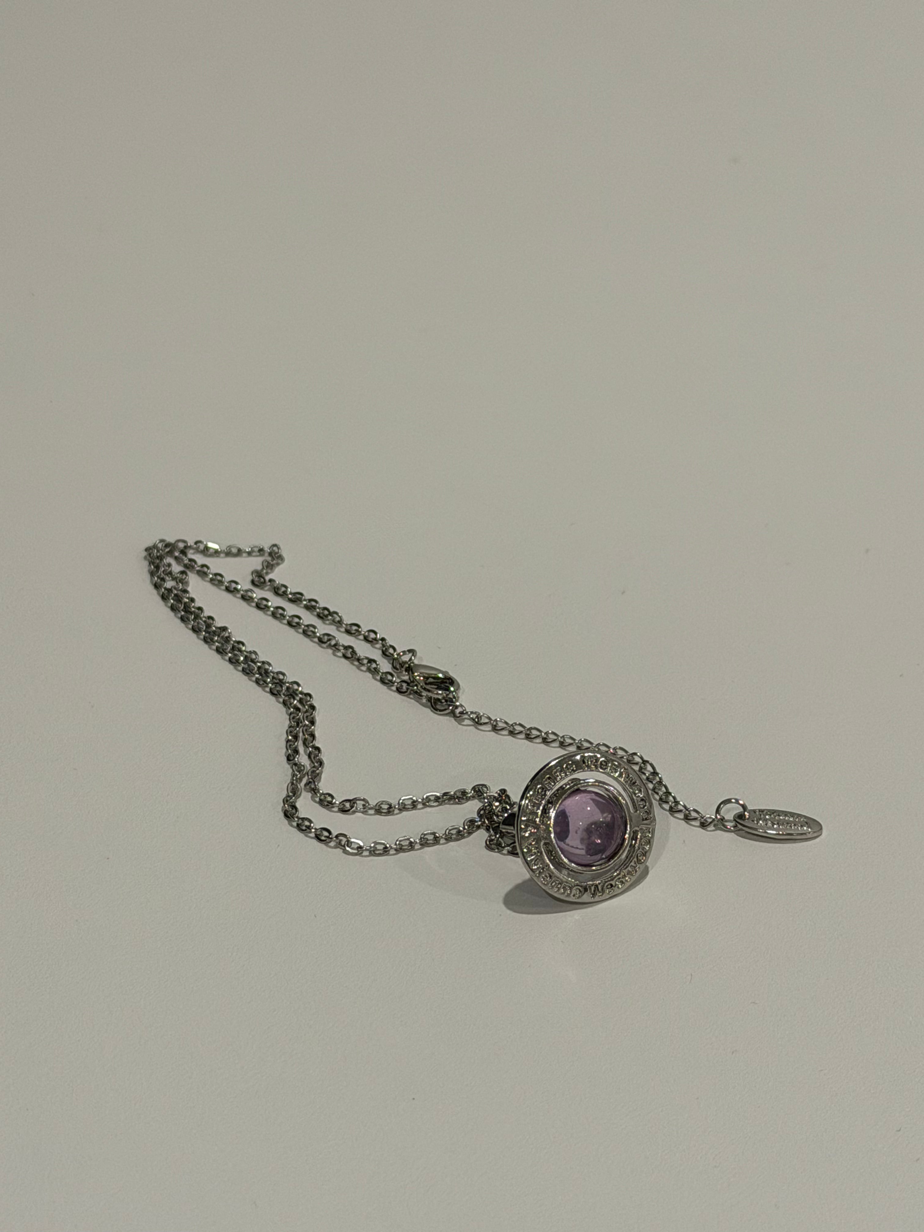 VW Orb Pendant Necklace - Lavender