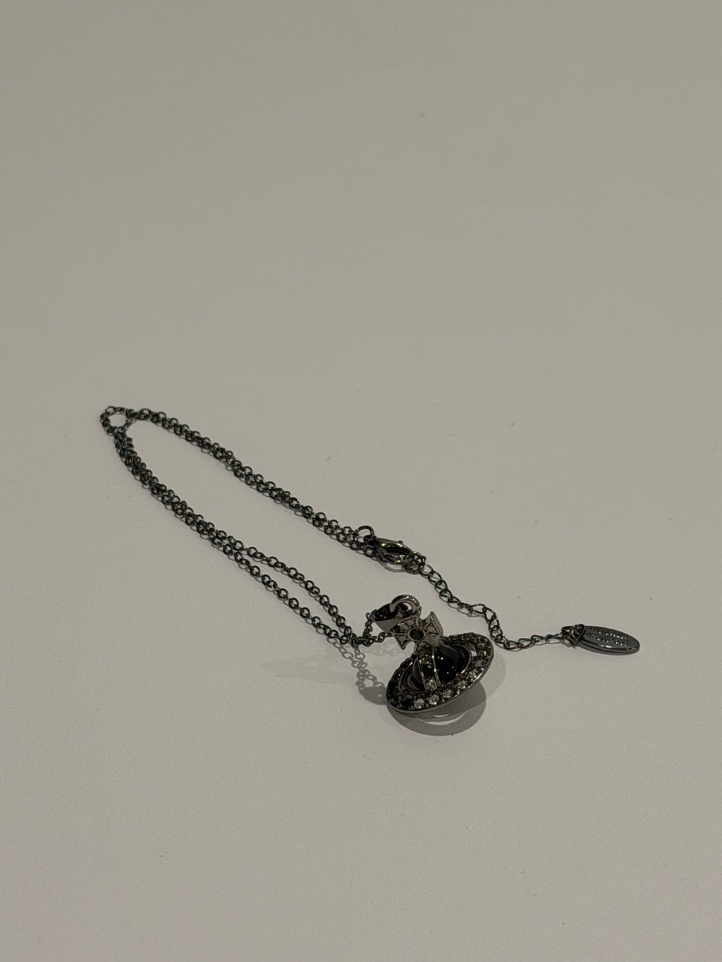 VW Orb Pendant Necklace - Black