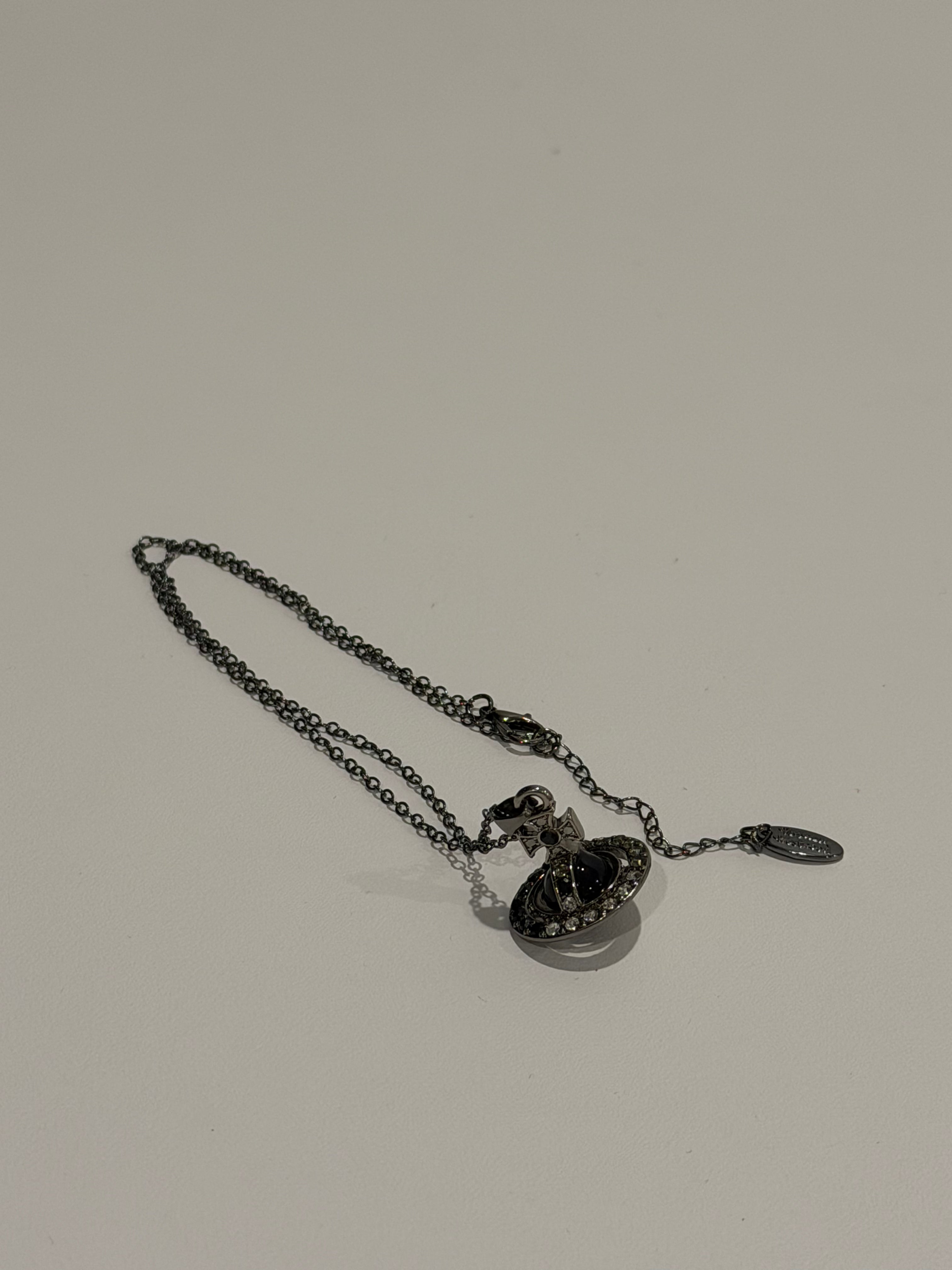 VW Orb Pendant Necklace - Black