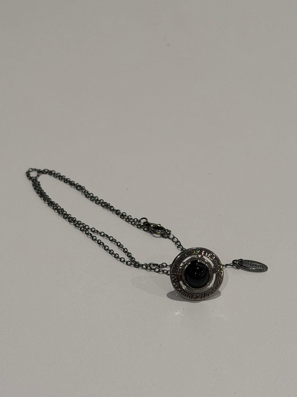 VW Orb Pendant Necklace - Black