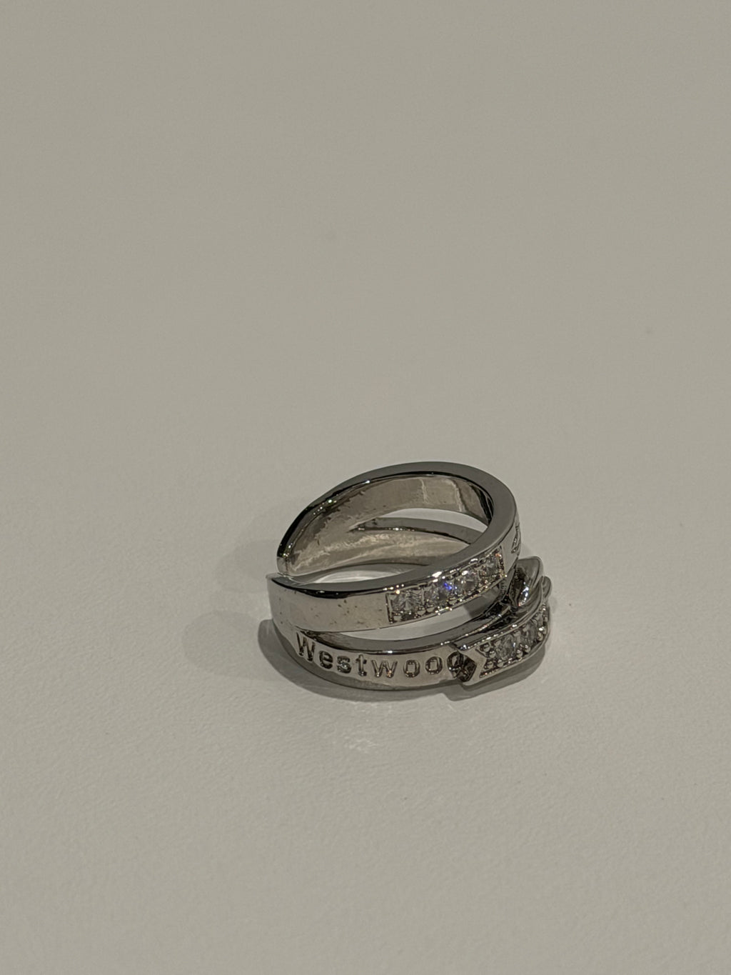 VW Buckle Double Ring - Silver