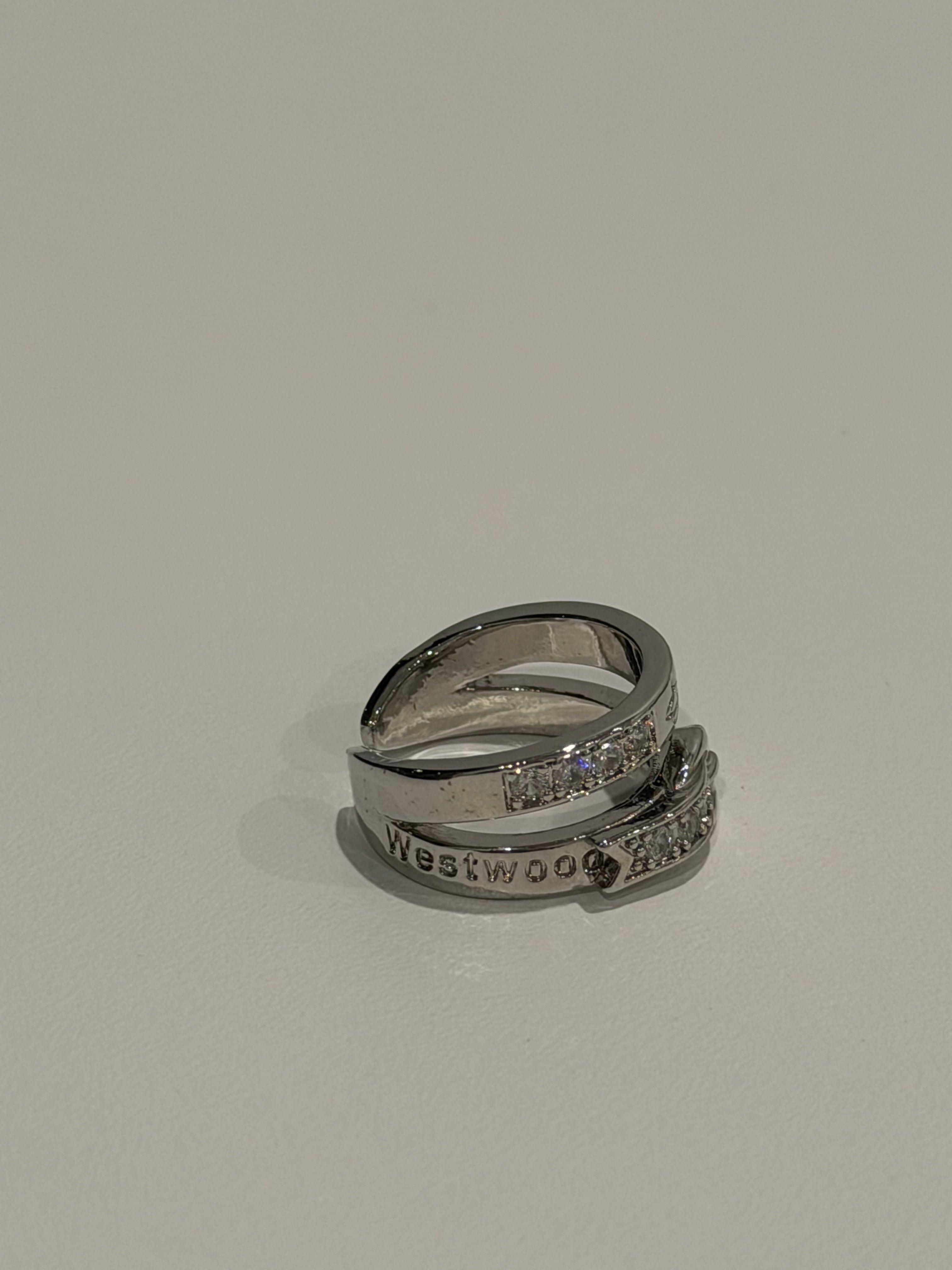 VW Buckle Double Ring - Silver