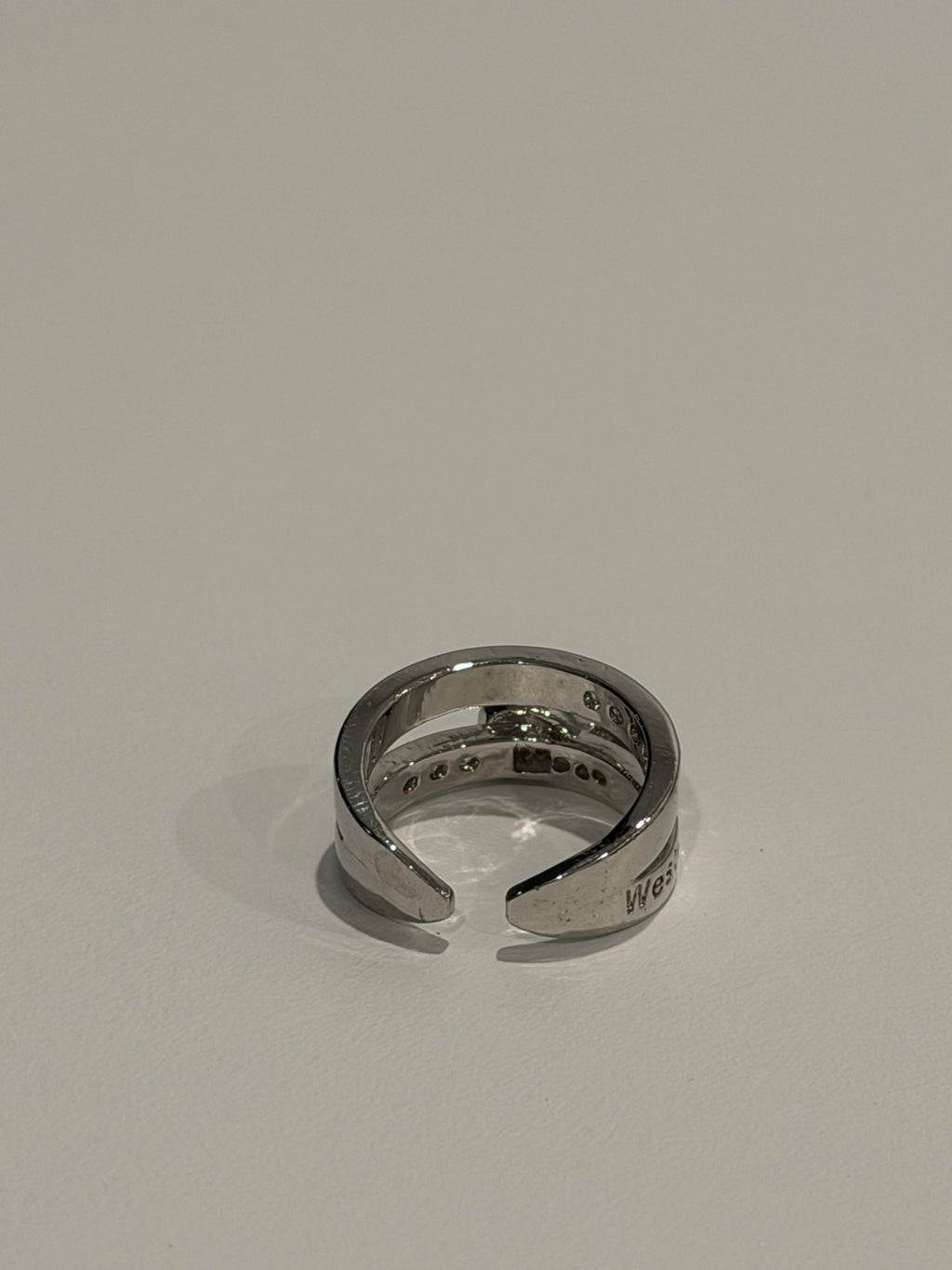 VW Buckle Double Ring - Silver