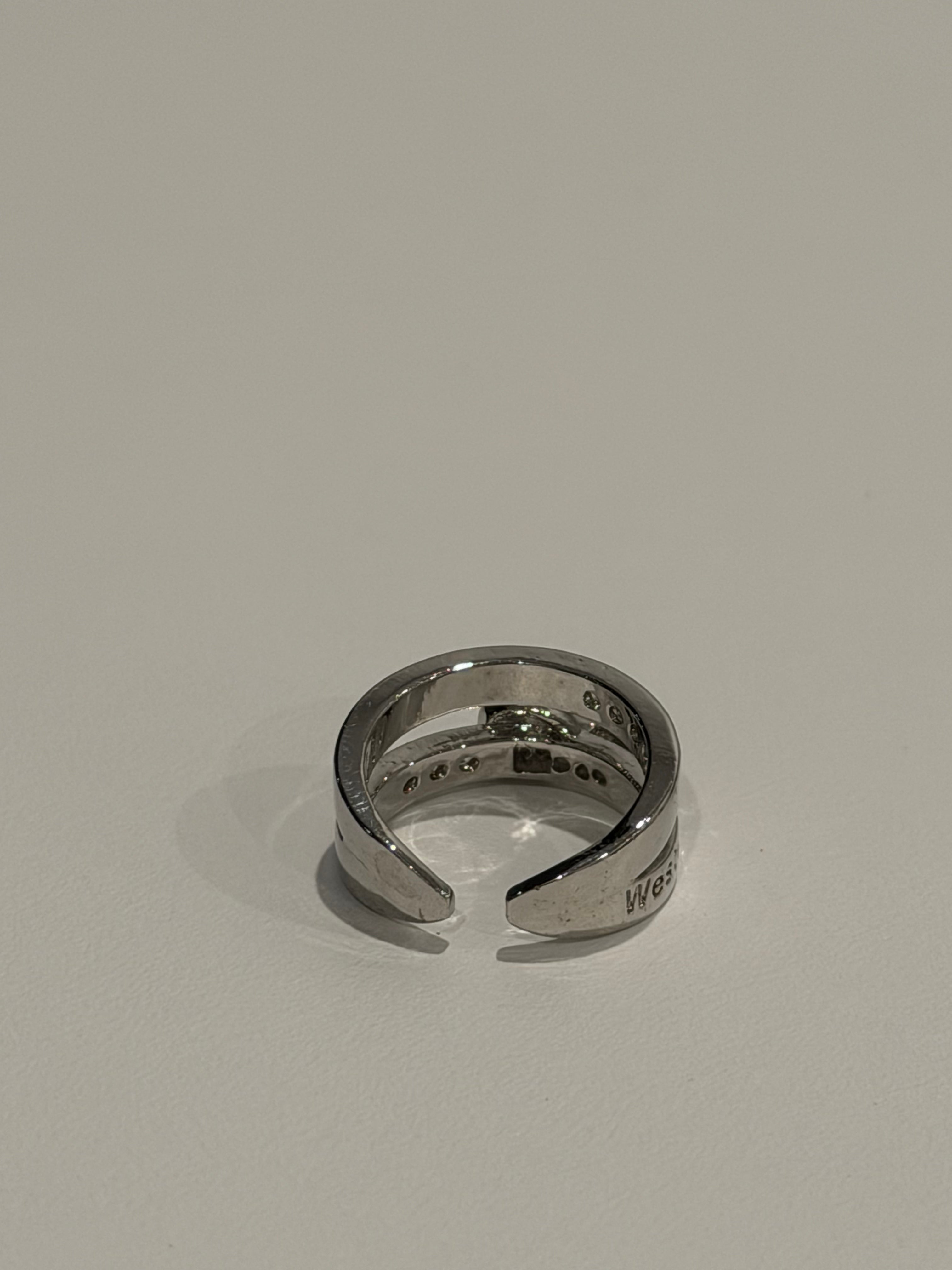 VW Buckle Double Ring - Silver
