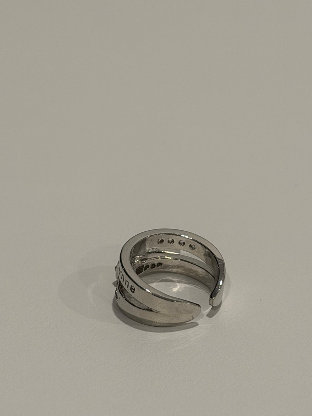 VW Buckle Double Ring - Silver