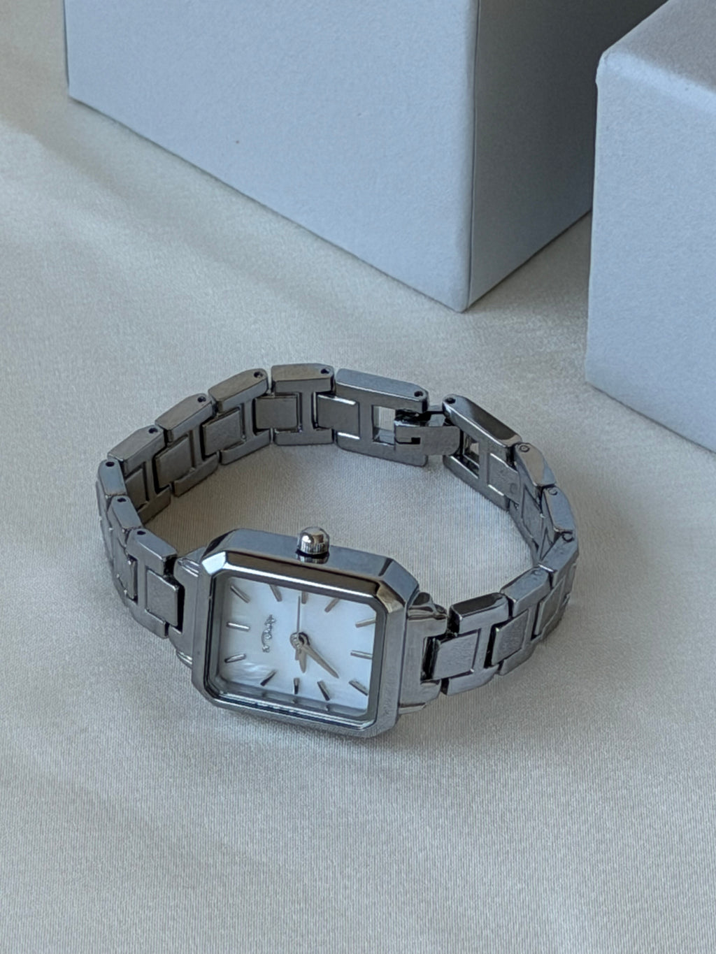 Celeste Mini Square Watch - White