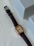 Vintage Roman Square Watch - Brown