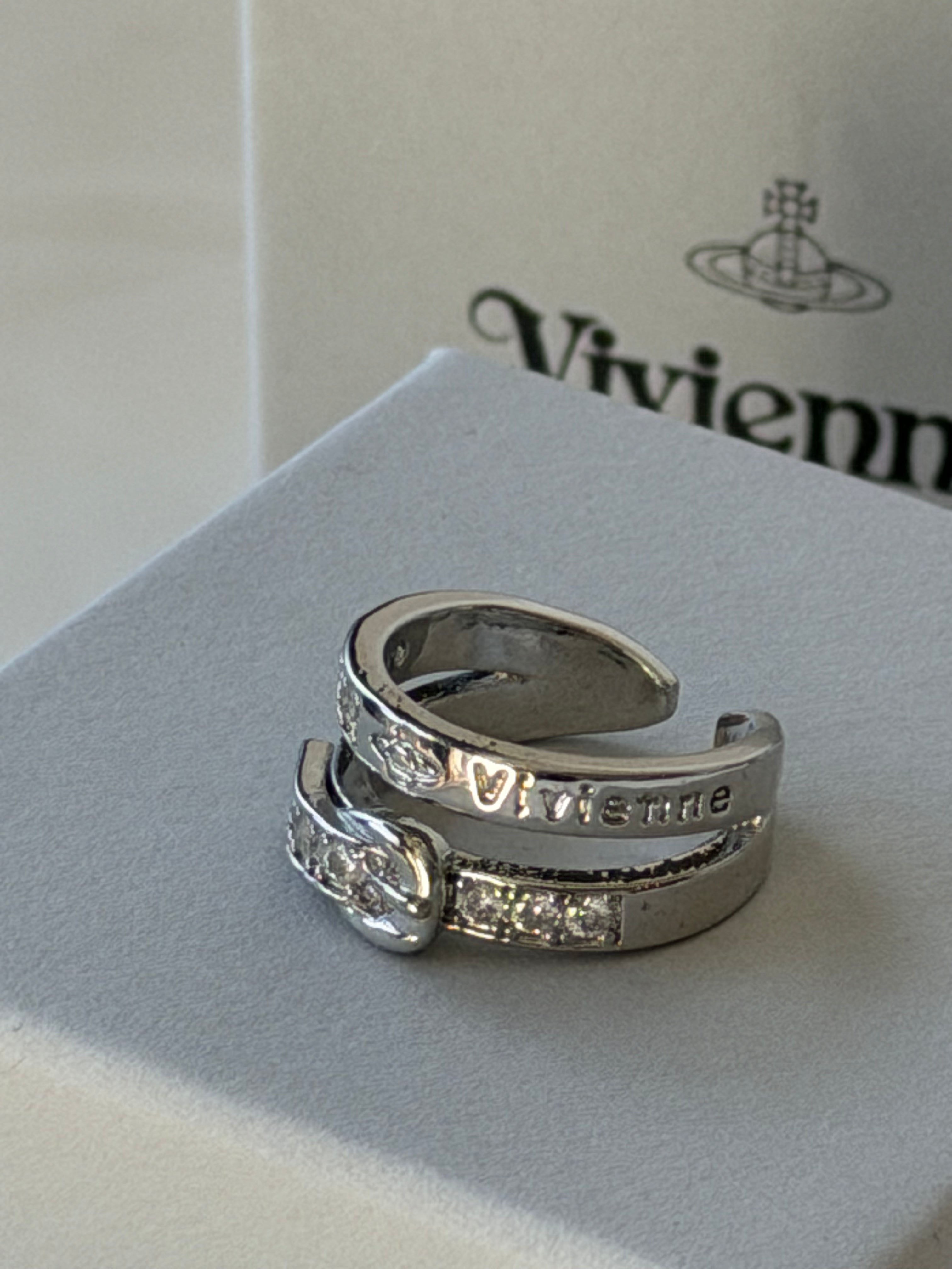 VW Buckle Double Ring - Silver