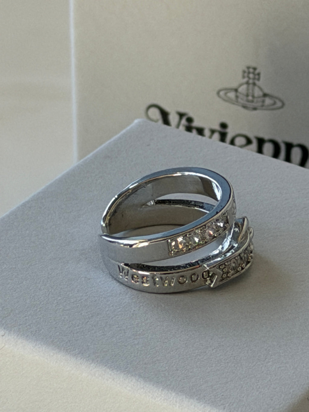 VW Buckle Double Ring - Silver