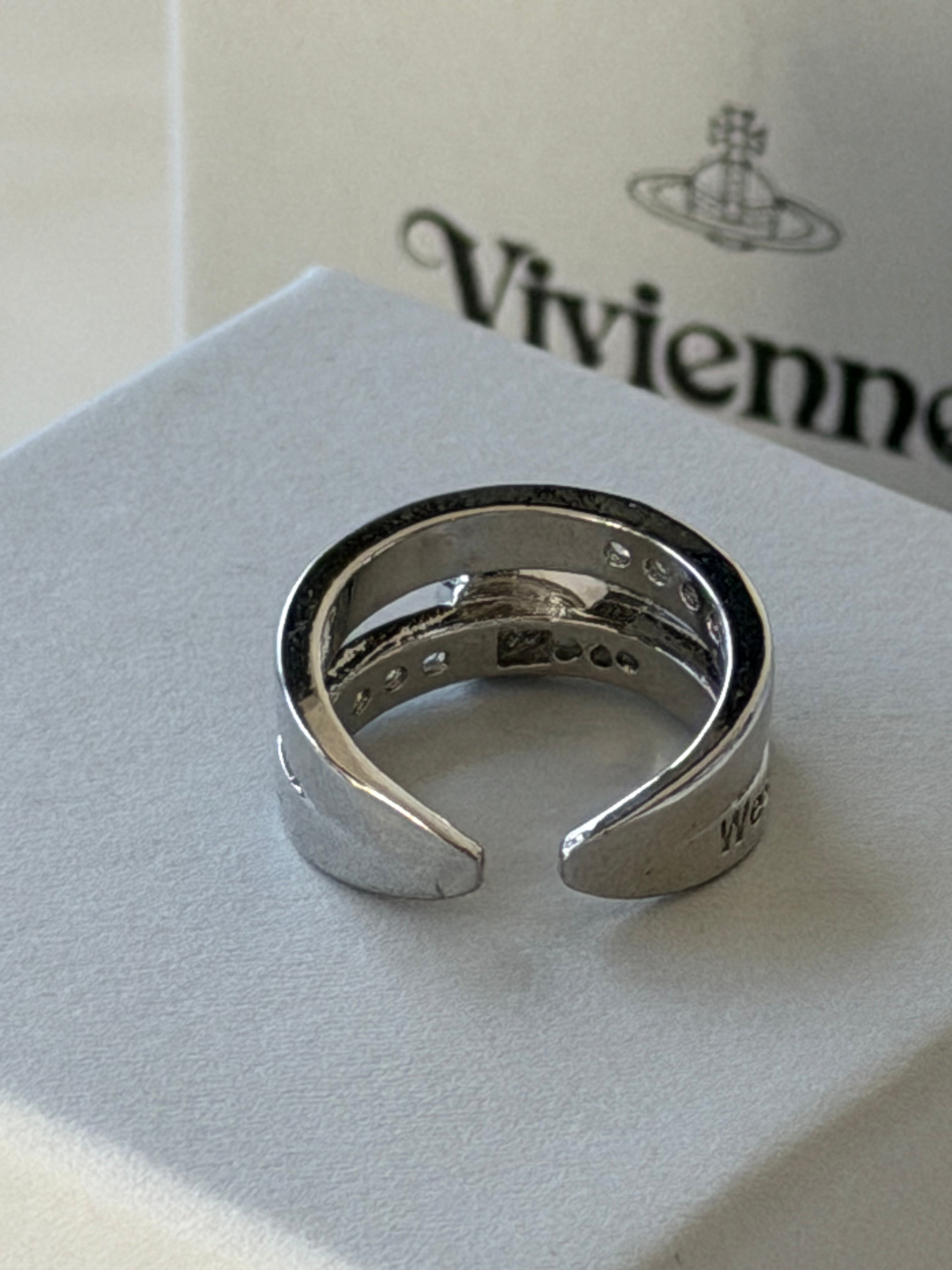 VW Buckle Double Ring - Silver