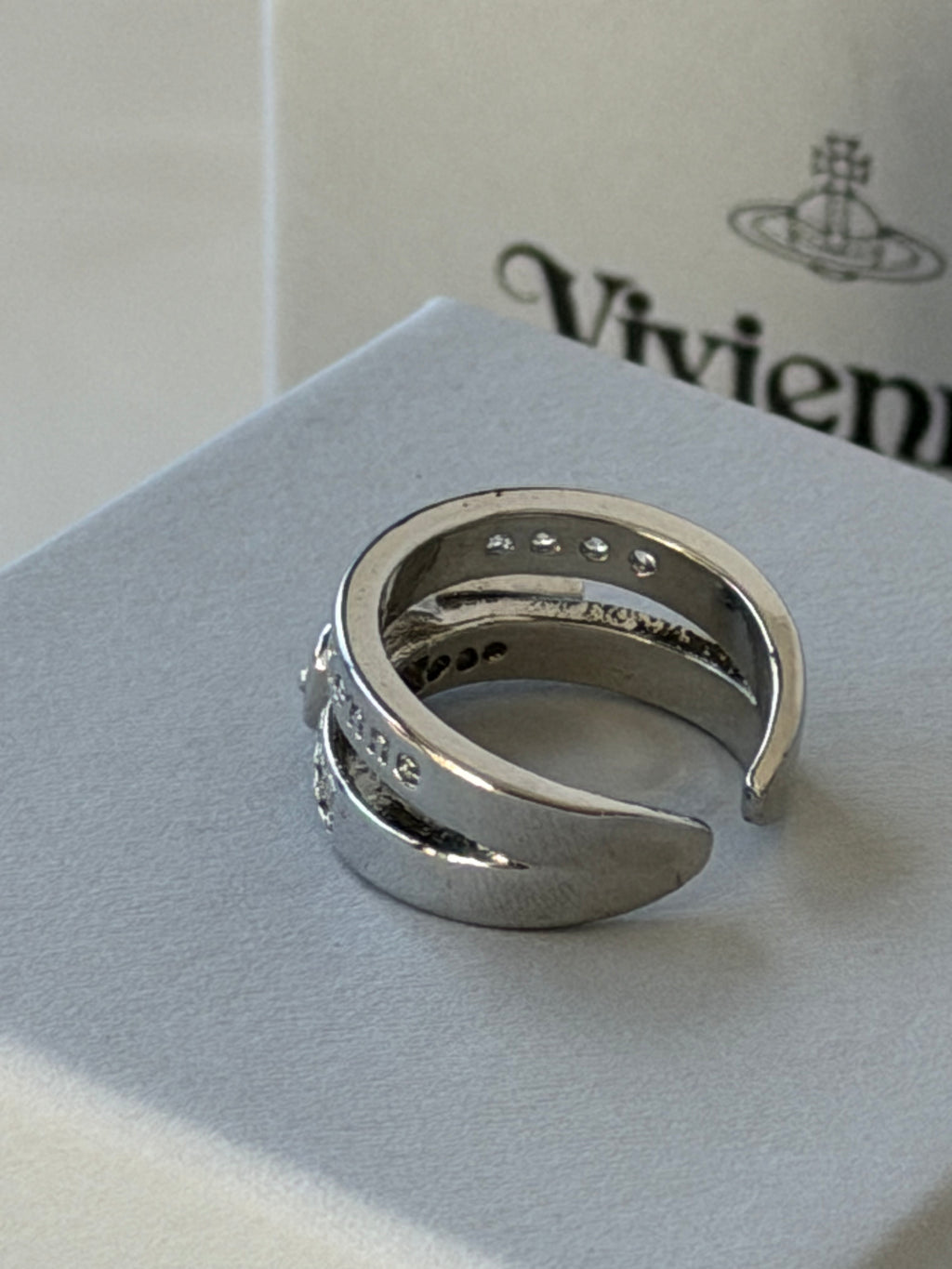 VW Buckle Double Ring - Silver