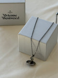 VW Orb Pendant Necklace - Black