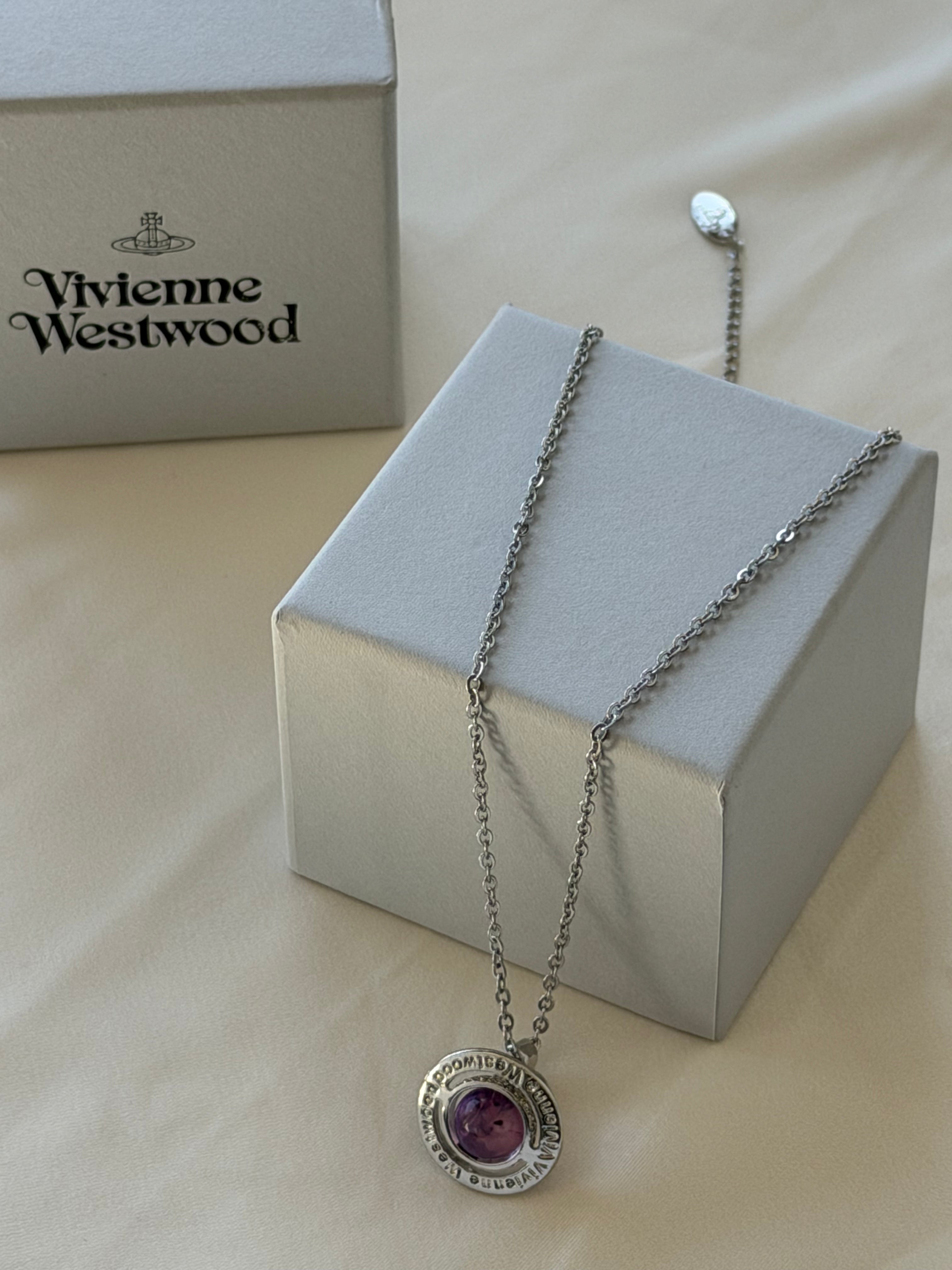 VW Orb Pendant Necklace - Lavender