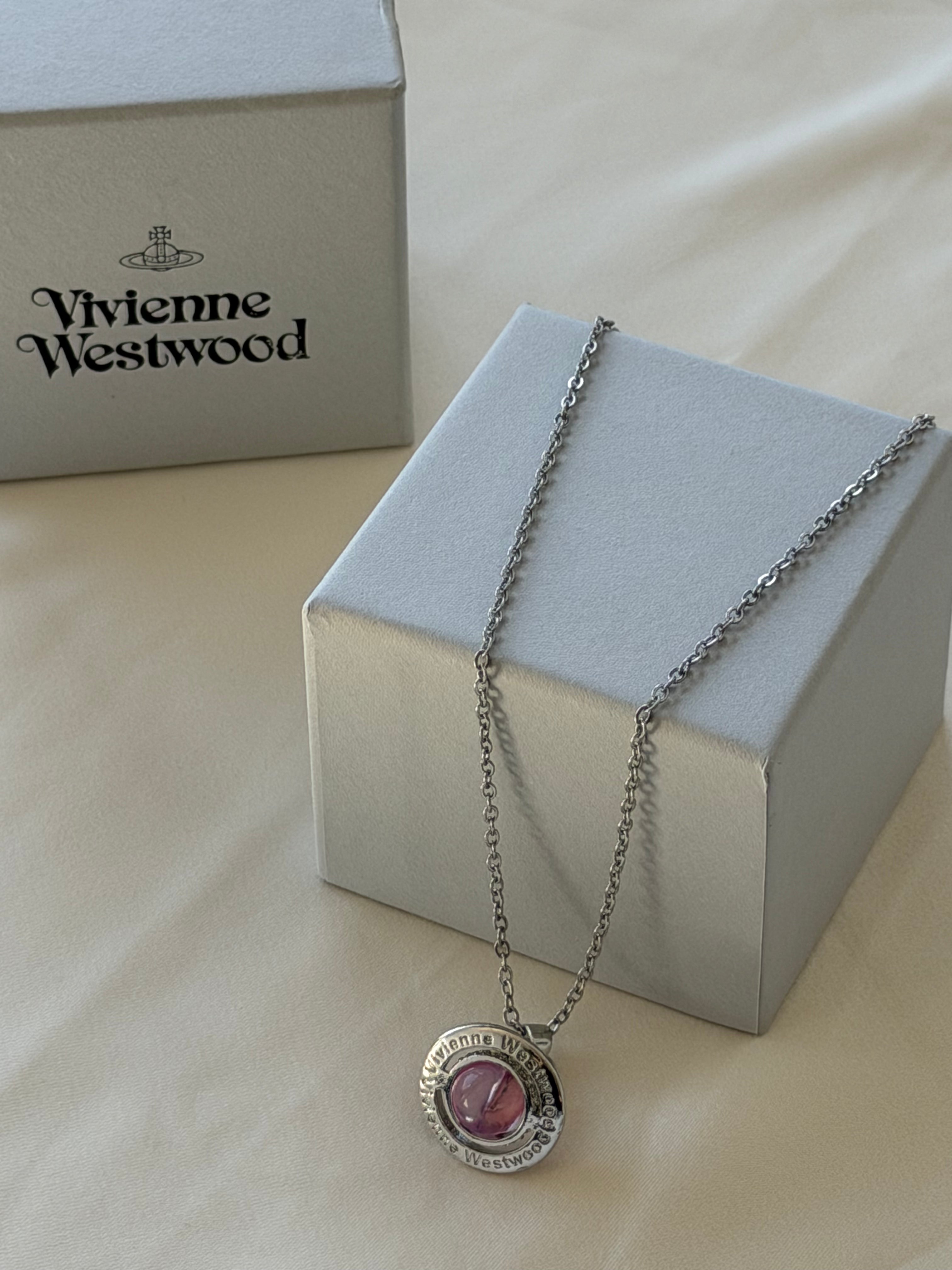 VW Orb Pendant Necklace - Pink