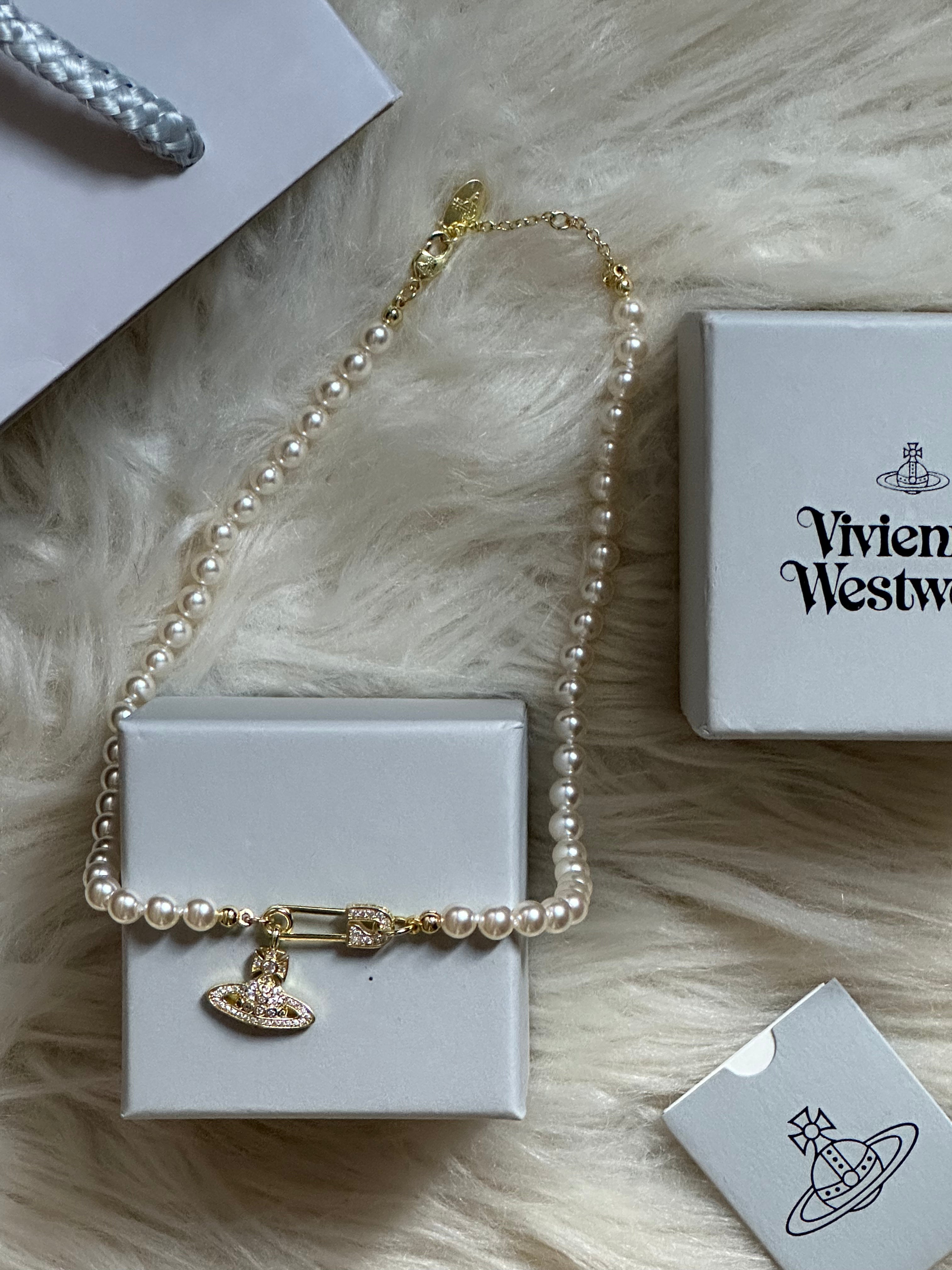 VW Lucrece Pearl Necklace - Gold