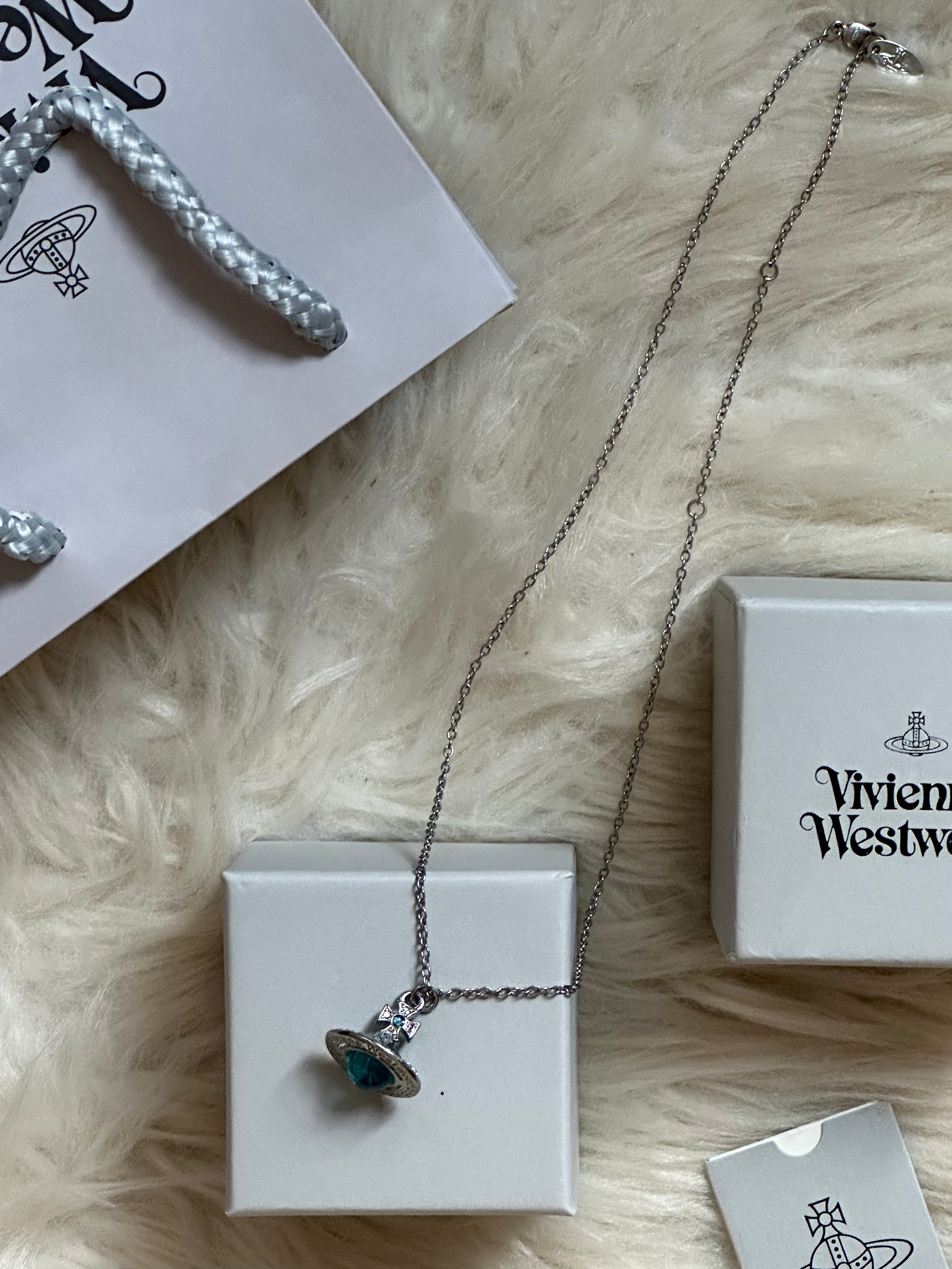 VW Orb Pendant Necklace - Blue