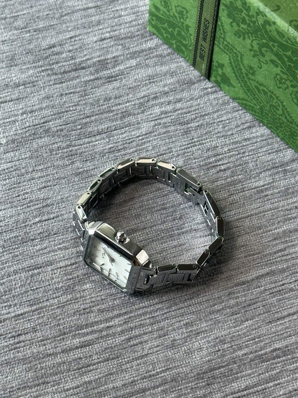 Celeste Mini Square Watch - White