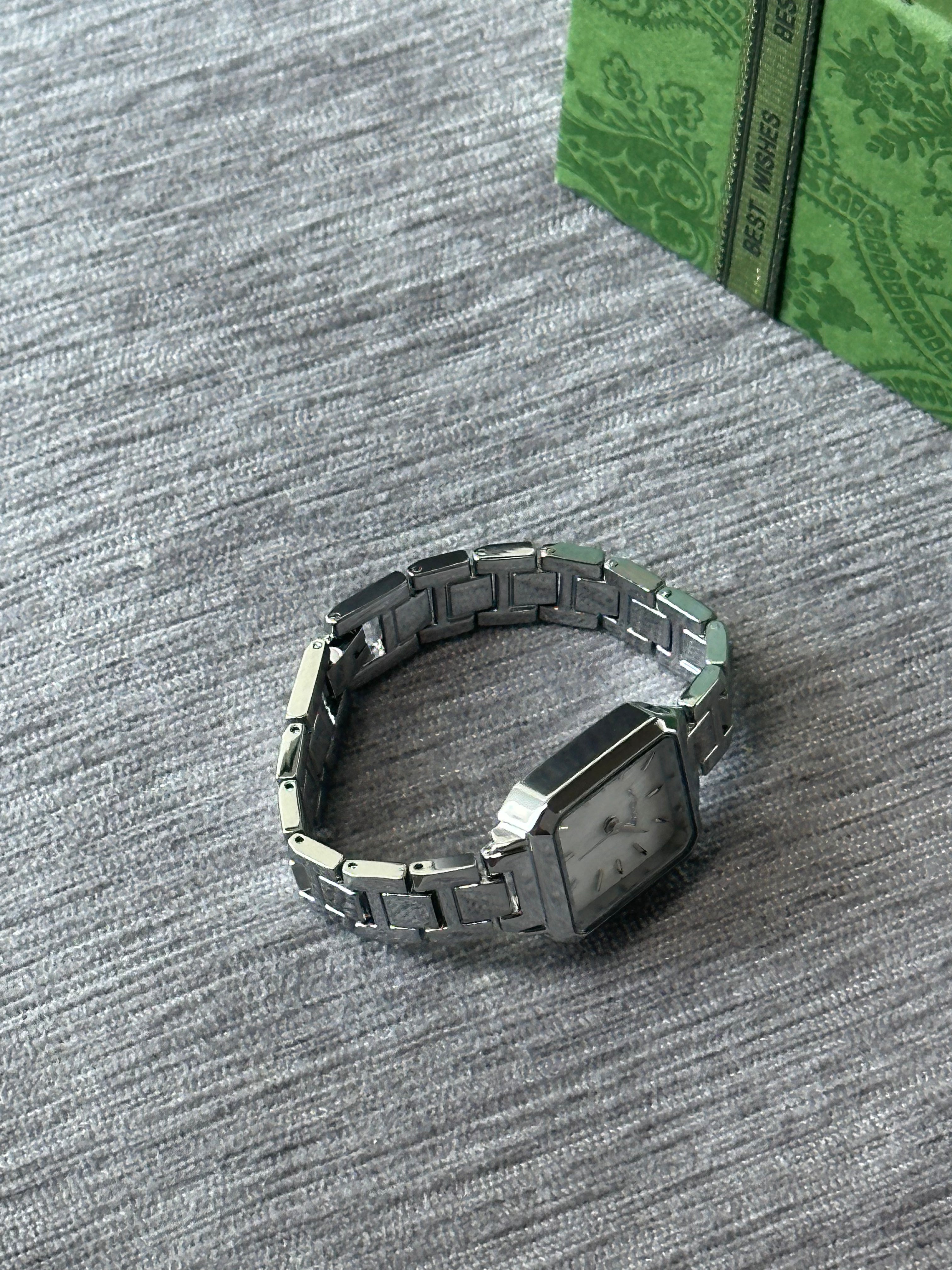 Celeste Mini Square Watch - White