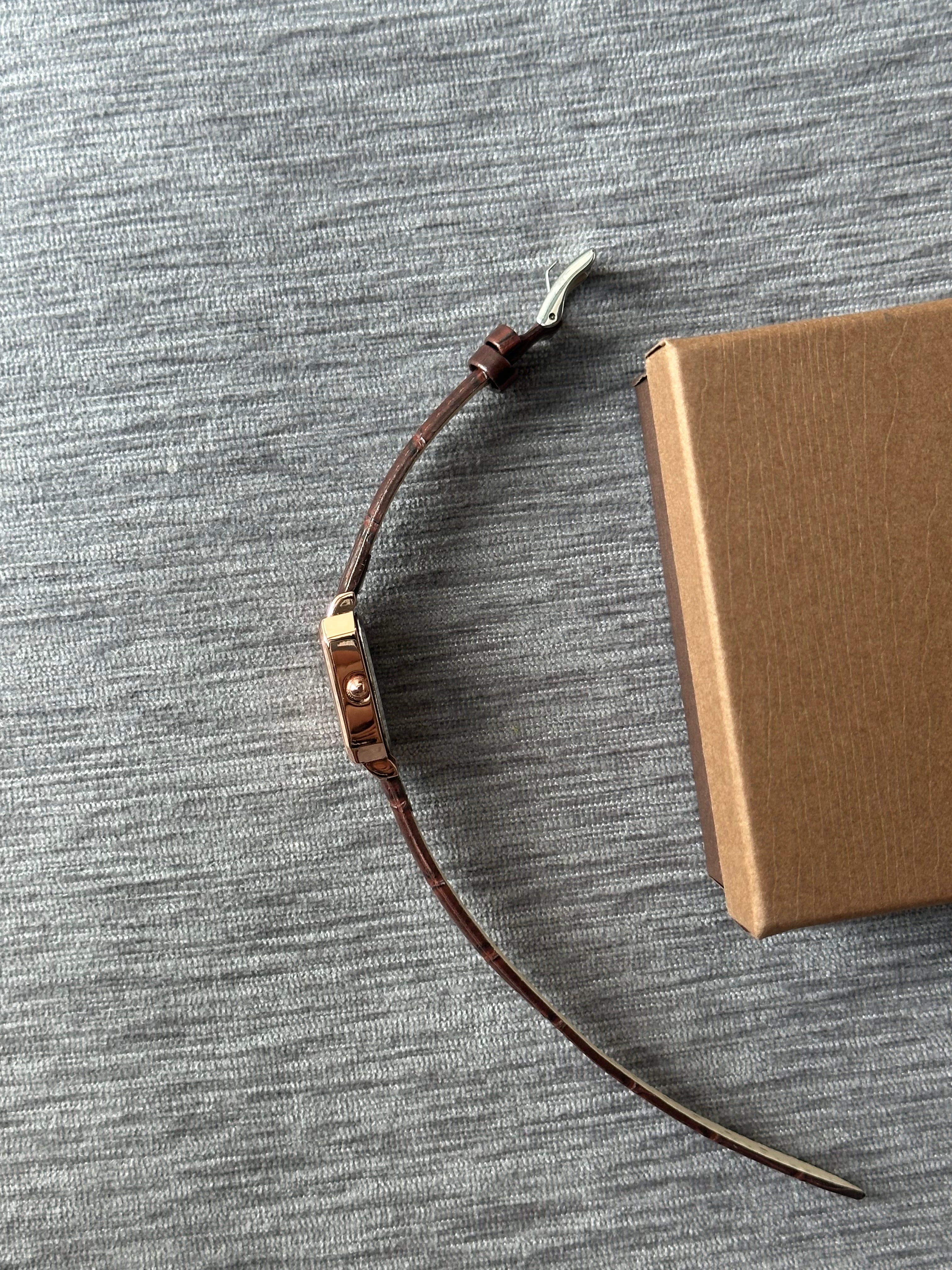 Vintage Roman Square Watch - Brown