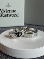 Vivienne Westwood Orb Engraved Text Earrings