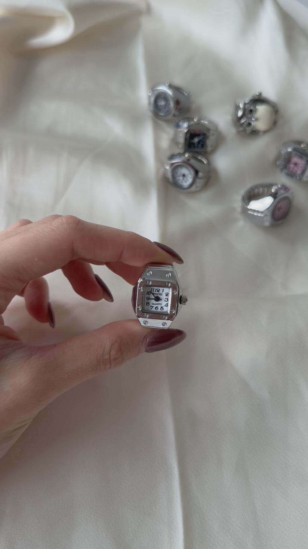 Santos Watch Ring - Silver White