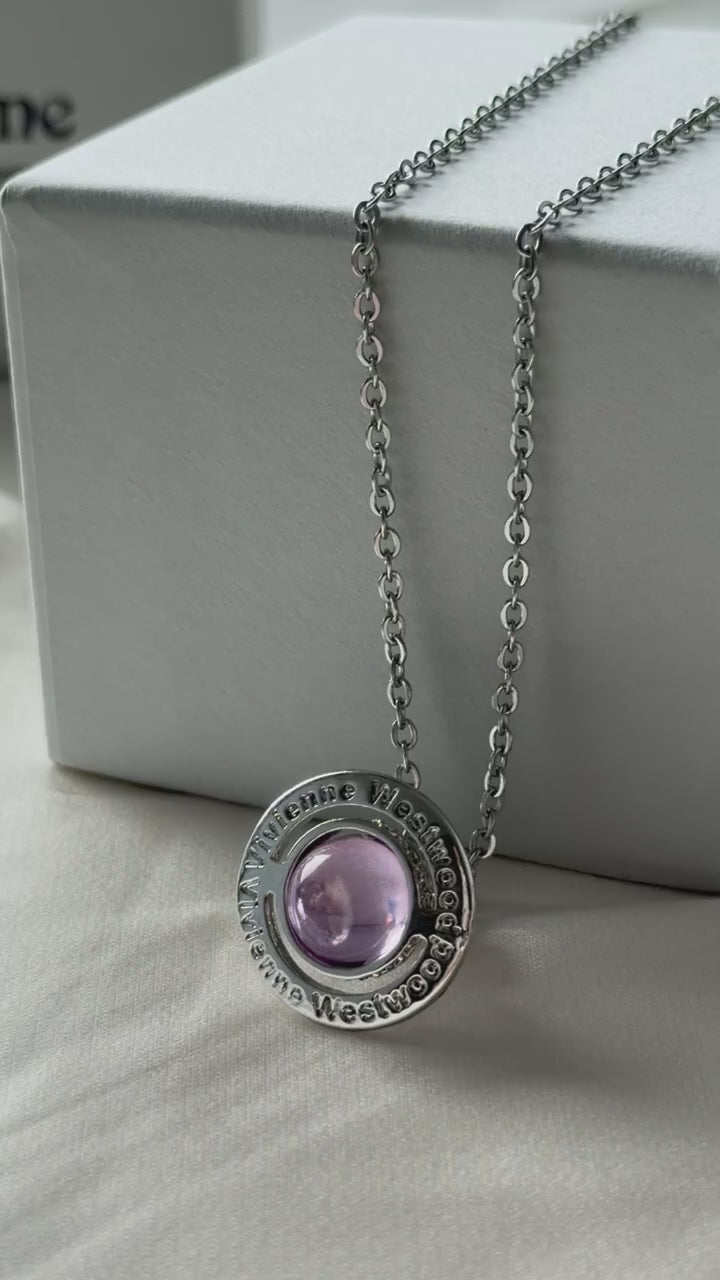 VW Orb Pendant Necklace - Lavender