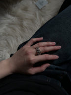 Vivienne Westwood Grace Bas Relief Ring – Silver Crystal Orb Ring | Designer-Inspired Adjustable Band | Elegant Y2K Jewelry Gift for Her