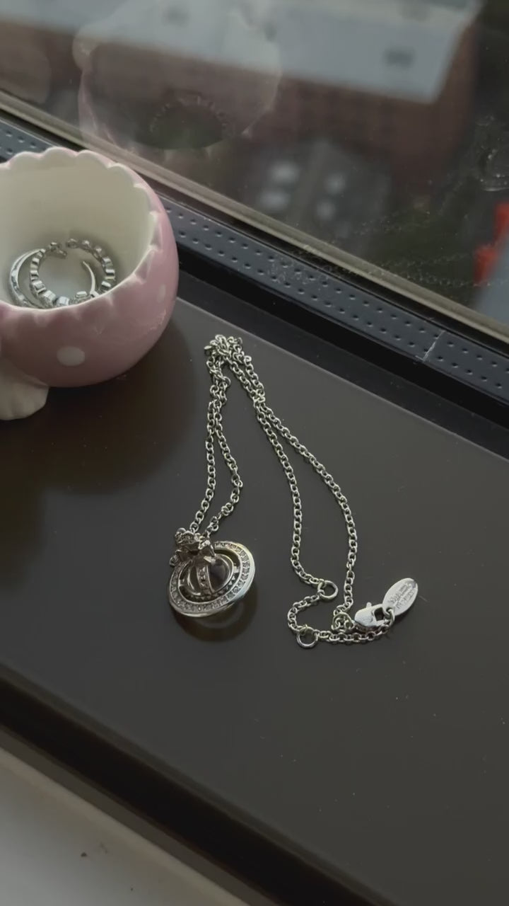 VW Orb Pendant Necklace - Silver